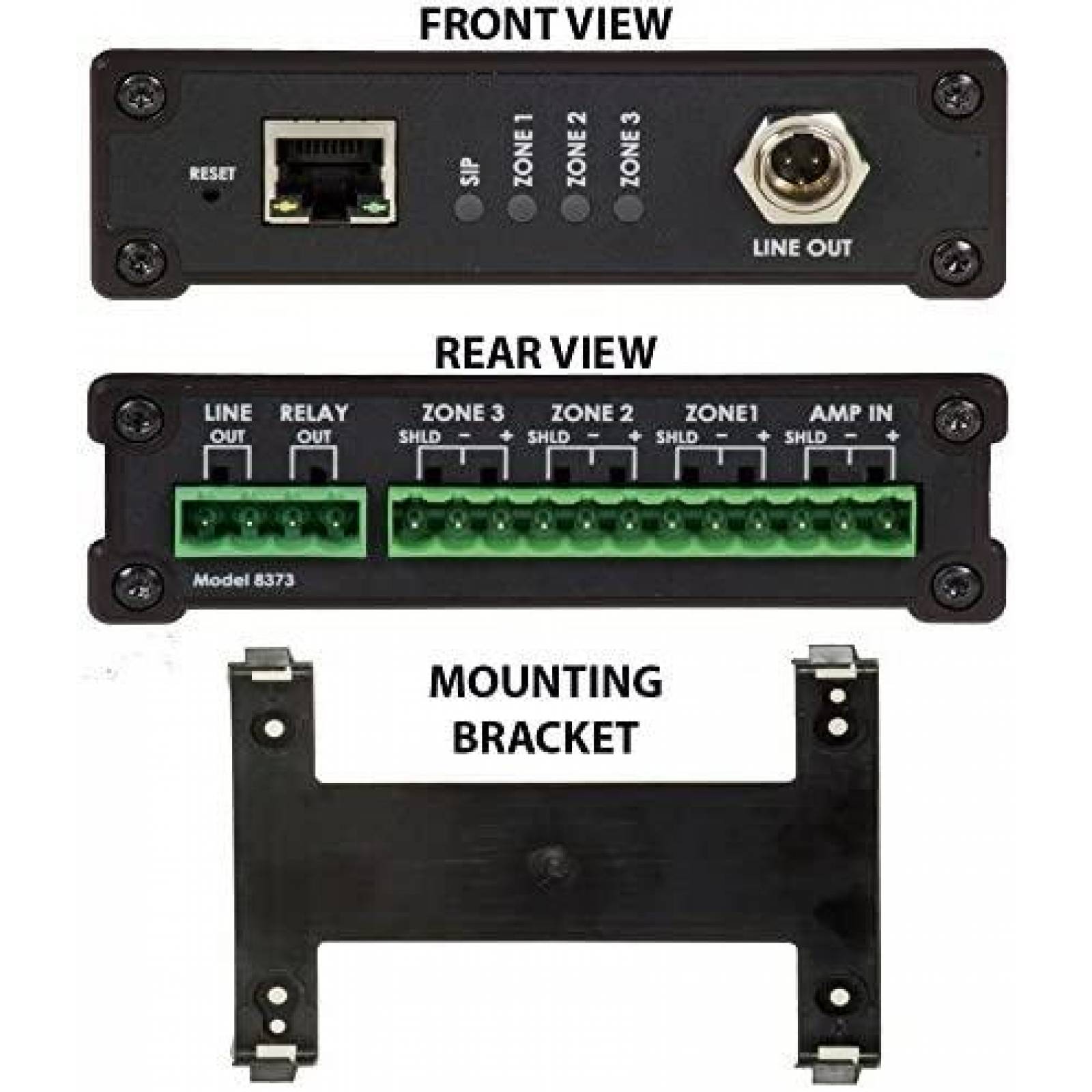 Adaptador Analogo Algo 8373 Zone Sistema de Megafonia -Negro