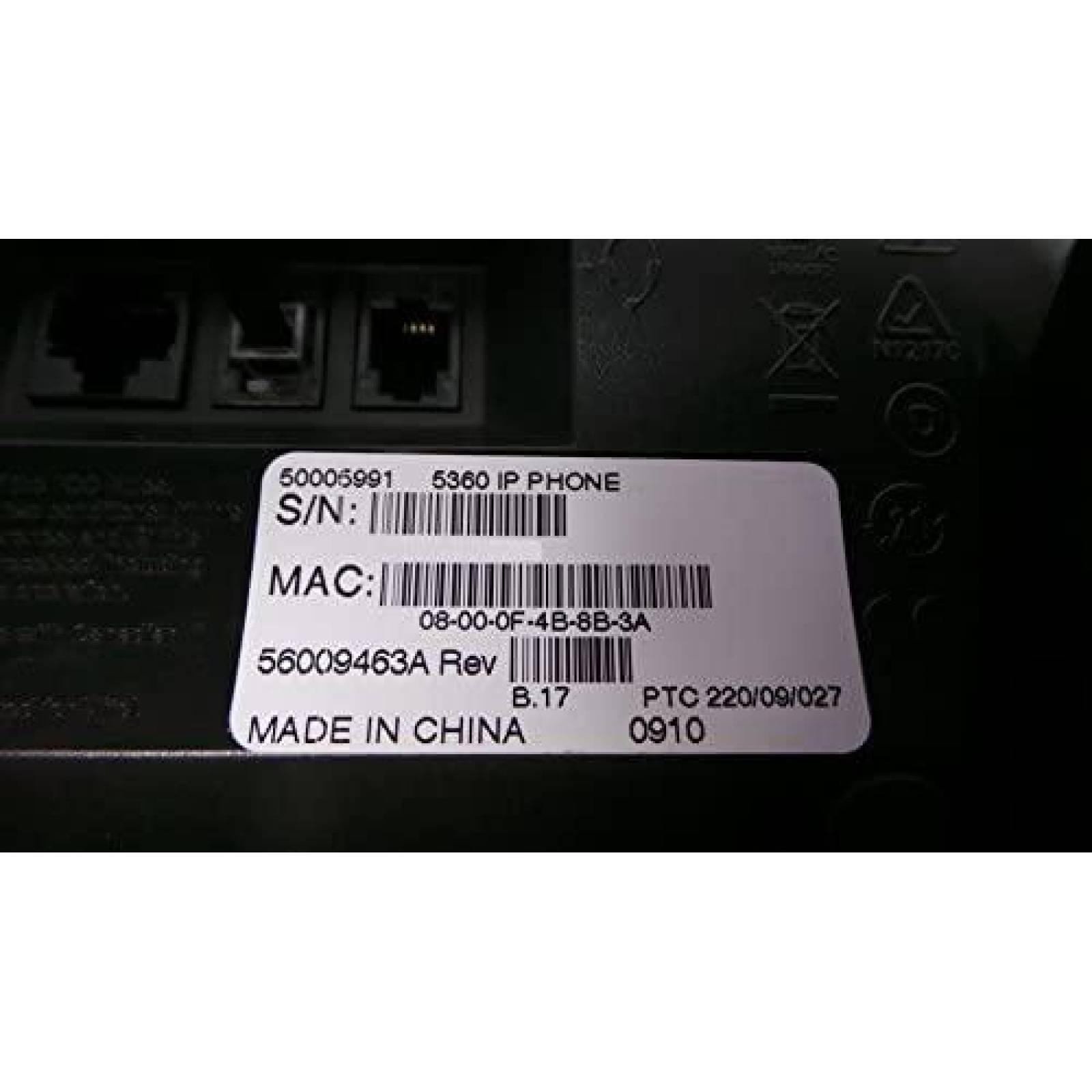 Telefono IP Mitel 5360 Operacion multilinea -Negro