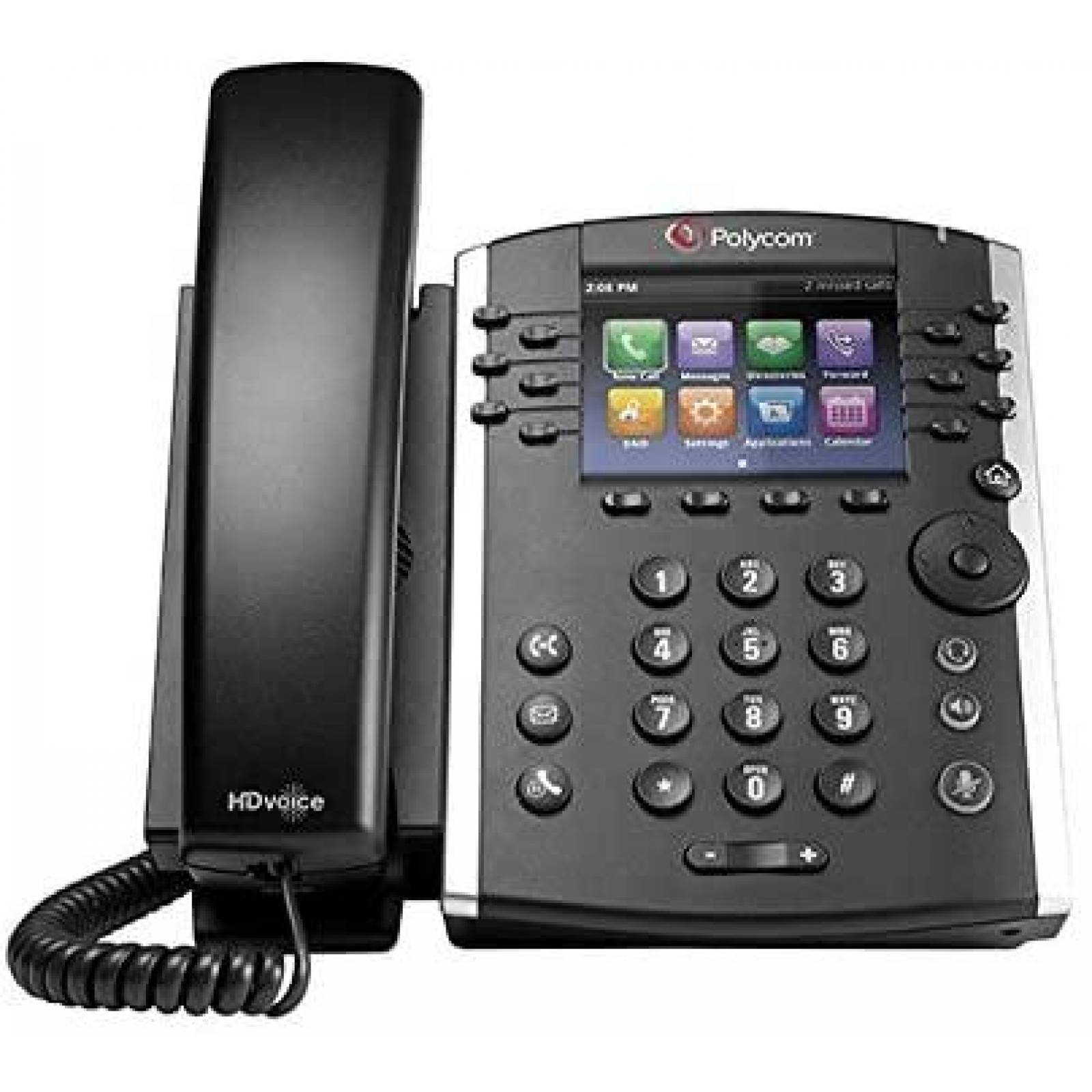 Telefono IP Polycom VVX 411 de 12 lineas Gigabit PoE -Negro