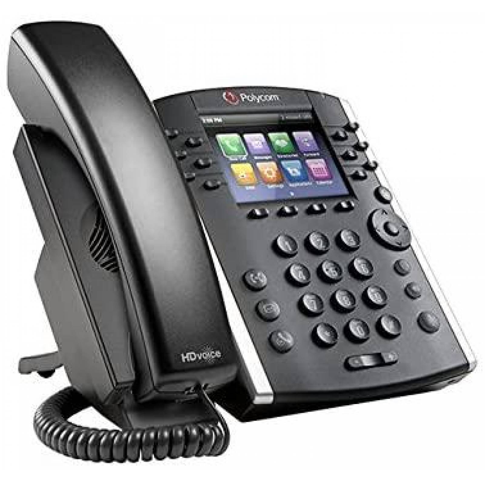 Telefono IP Polycom VVX 411 de 12 lineas Gigabit PoE -Negro