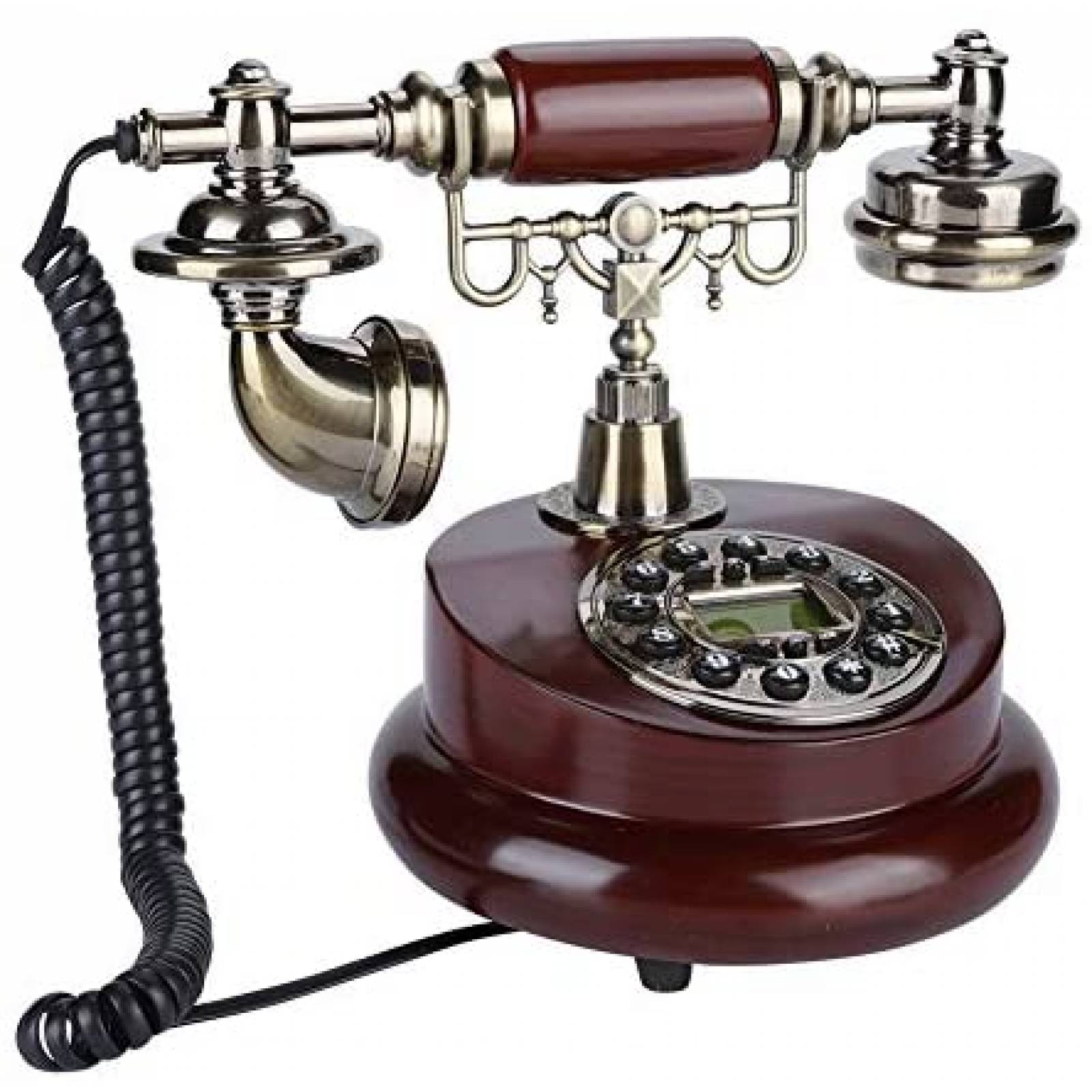 Retro Vintage Teléfonos Antiguos Teléfono de casa con Pantalla de  identificación de Llamada Re-Dial Teléfono Fijo de Mano Libre : :  Electrónica