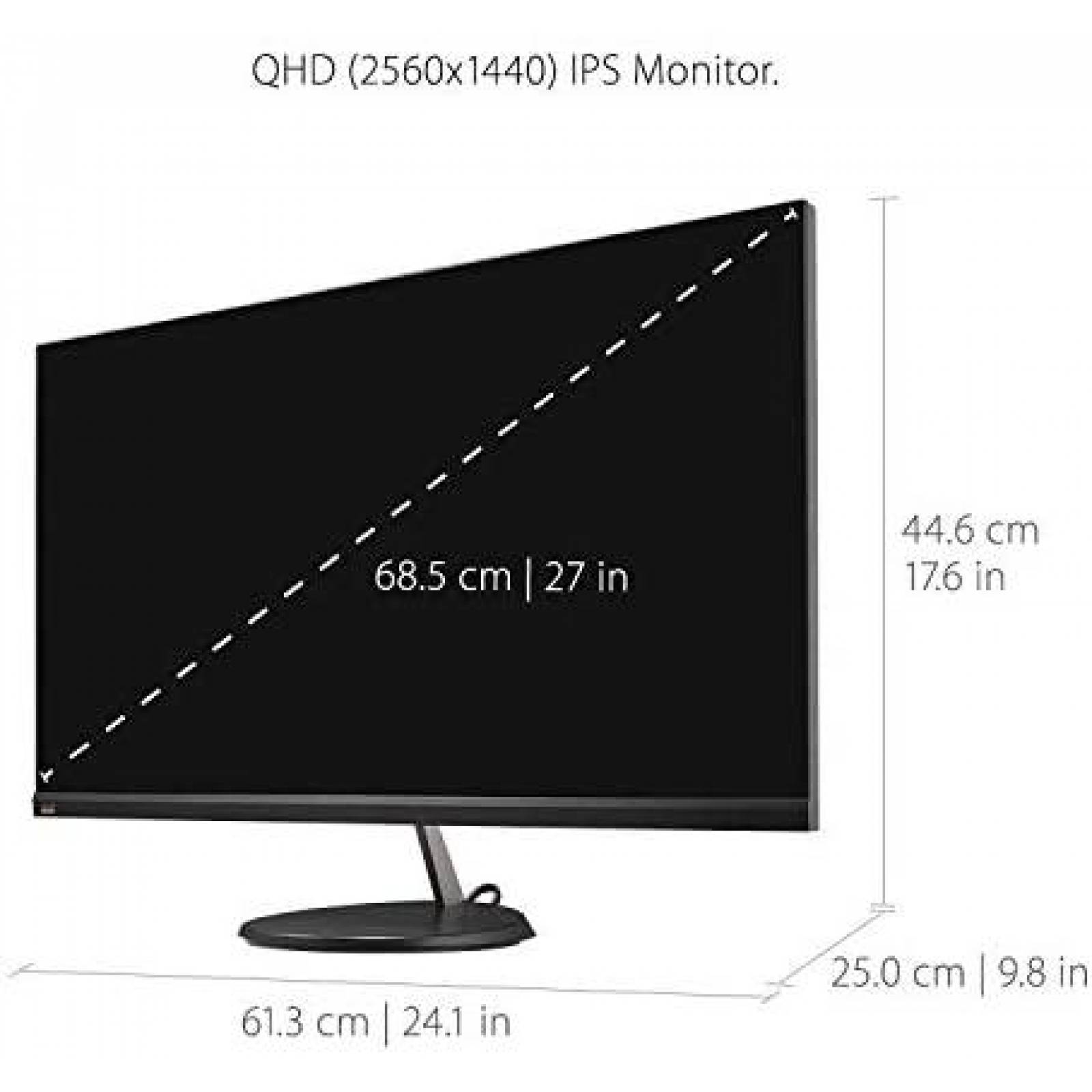 Monitor ViewSonic VX2785-2K-MHDU 27'' 1440p -Negro