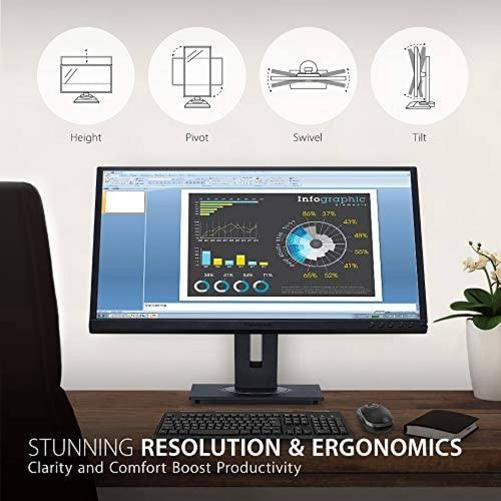 Monitor ViewSonic VG2748 27'' Ergonomico IPS 1080p HDMI -Neg