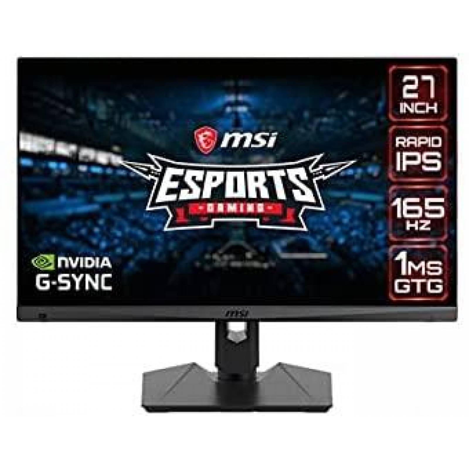 Monitor MSI QHD Rapid-IPS 27 2560 x 1440 165Hz -Negro