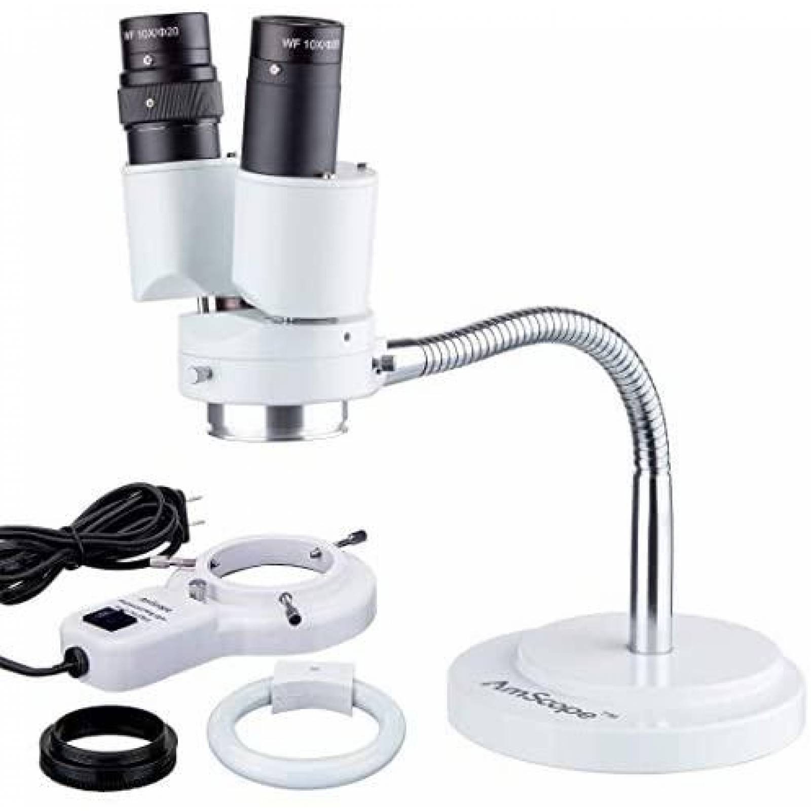 Microscopio AmScope inocular con rotacion 360 -Blanco