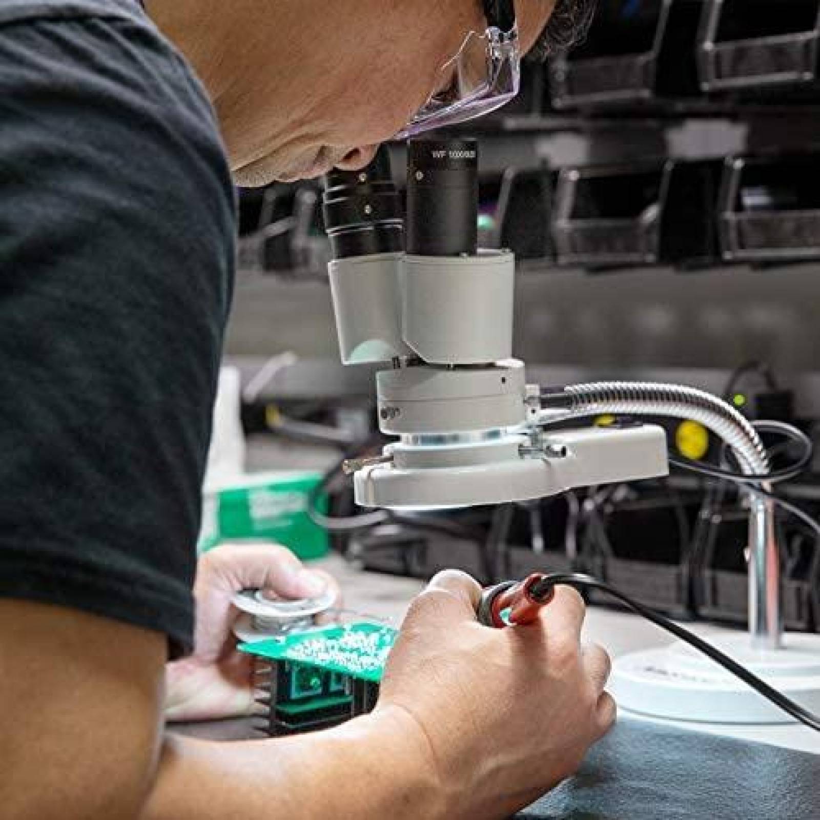 Microscopio AmScope inocular con rotacion 360 -Blanco