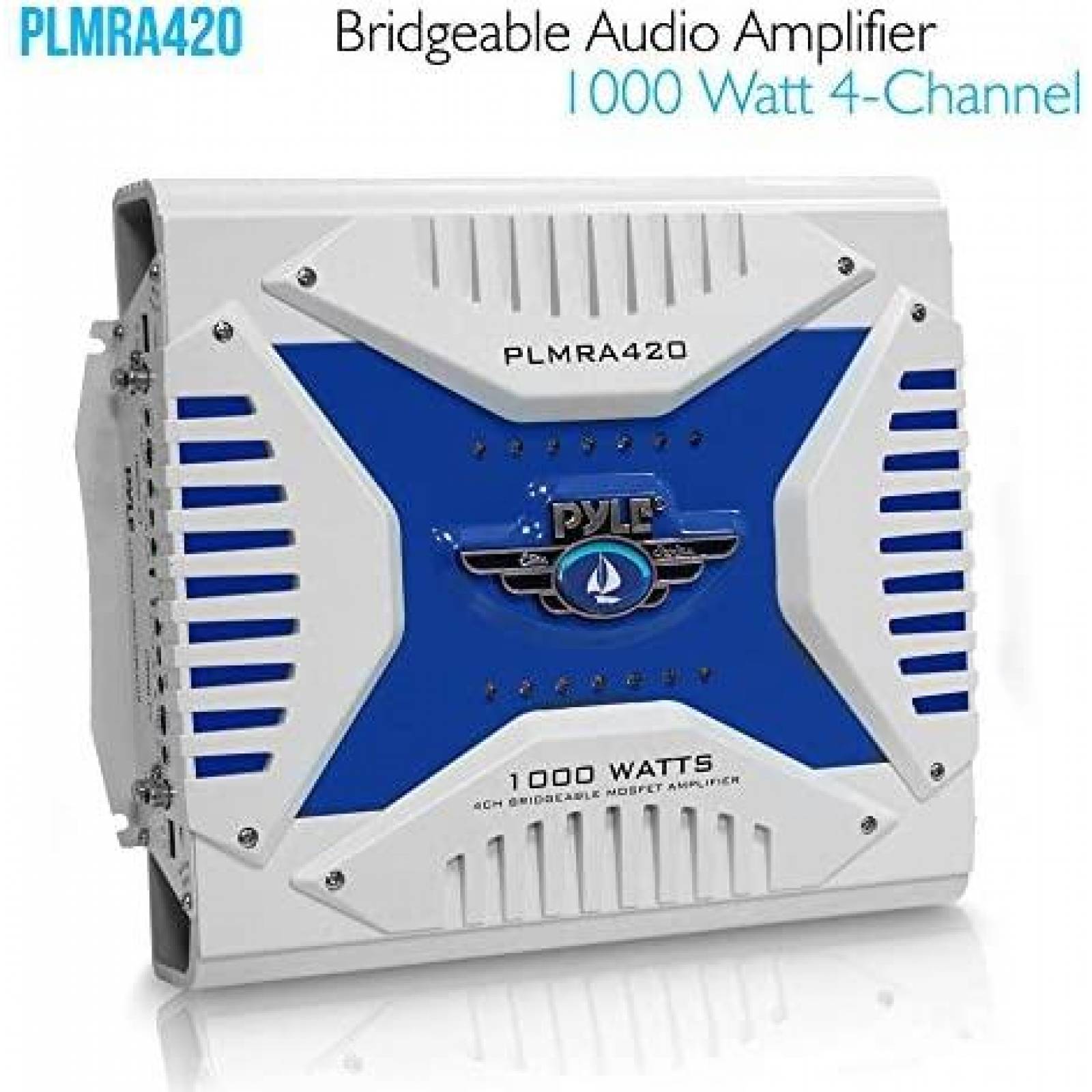 Amplificador Pyle 1000 Watts de 4 Canales -Blanco