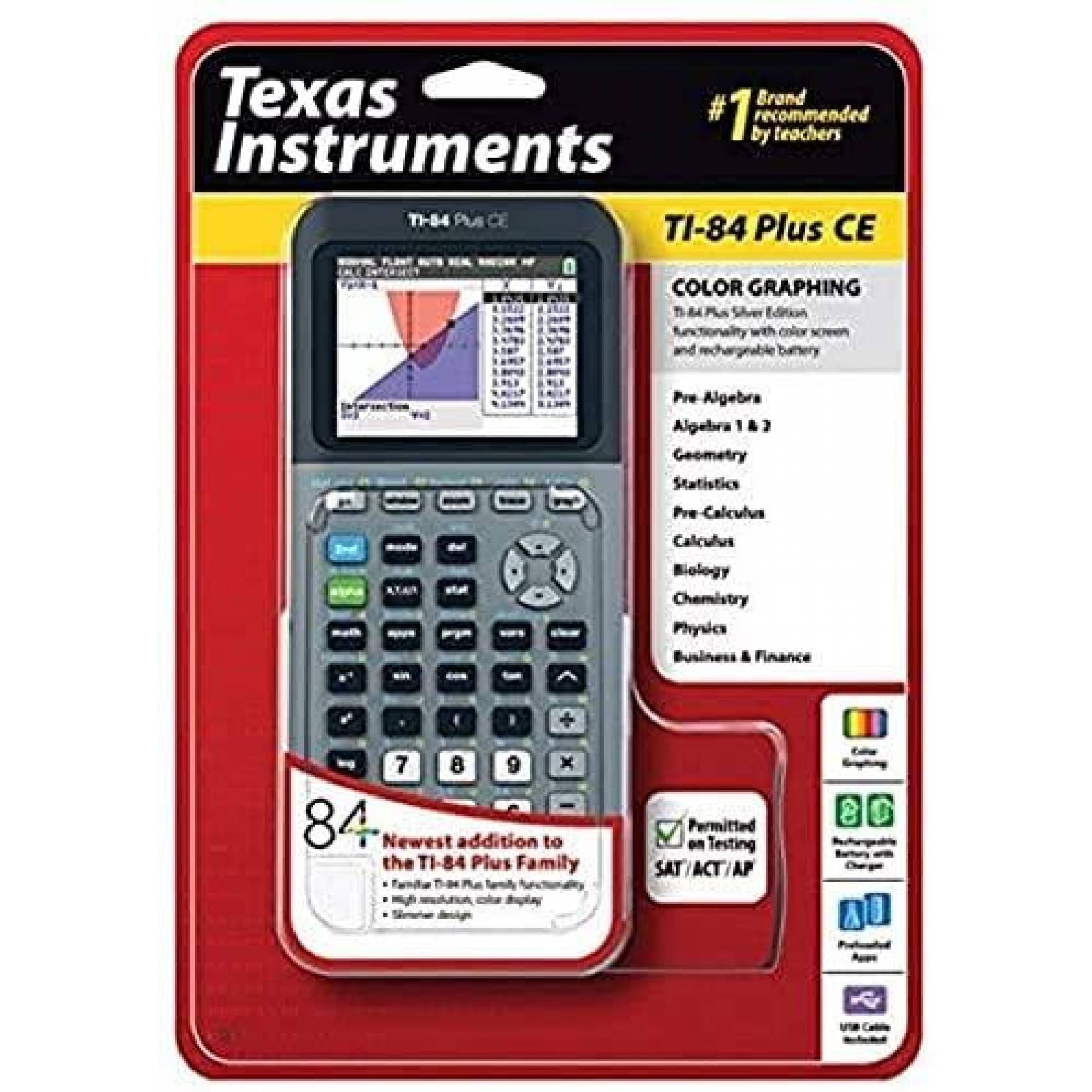 Calculadora de Graficas Texas Instruments TI-84 Plus -Plata