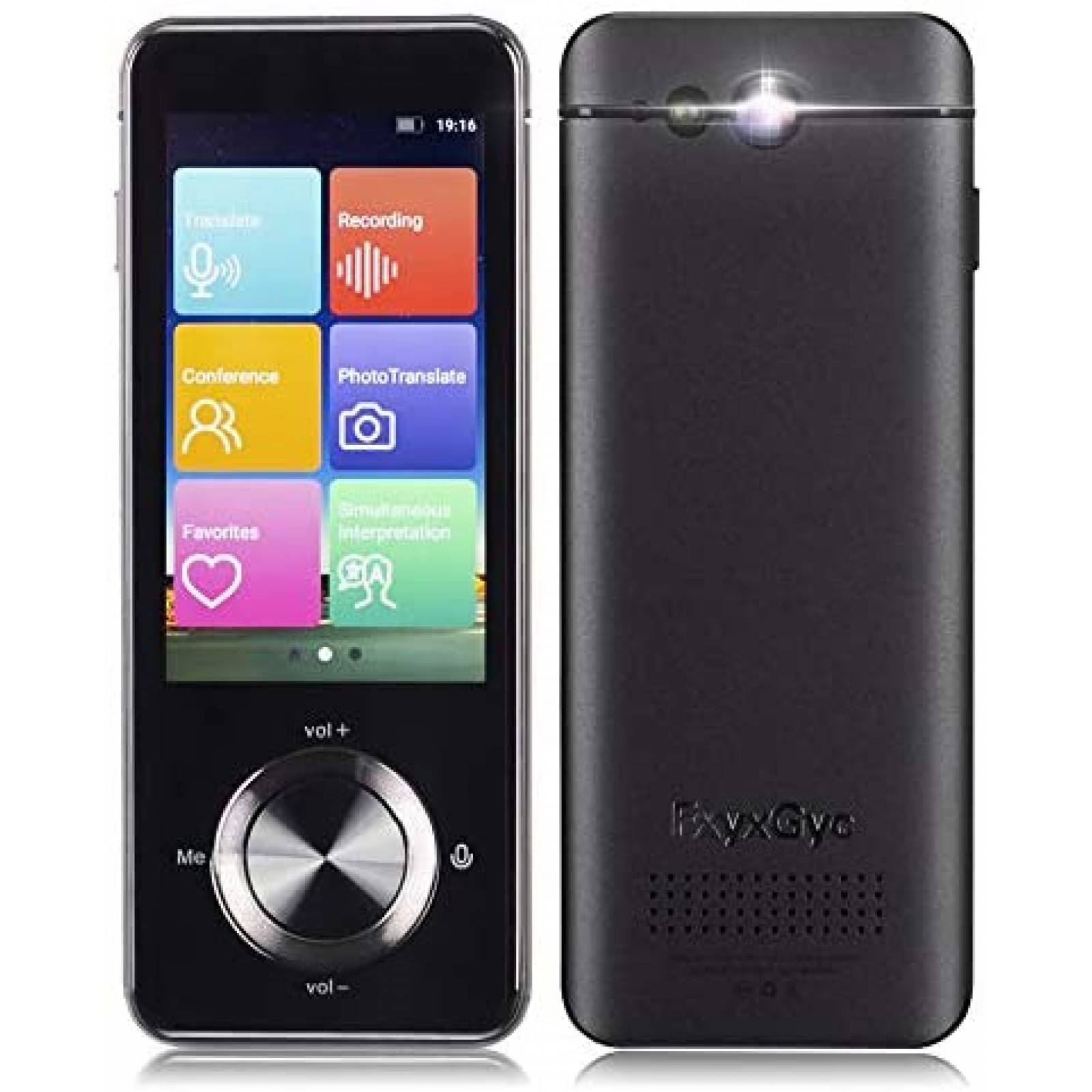 Traductor Portatil FxyxGyc con 107 Lenguajes -Negro