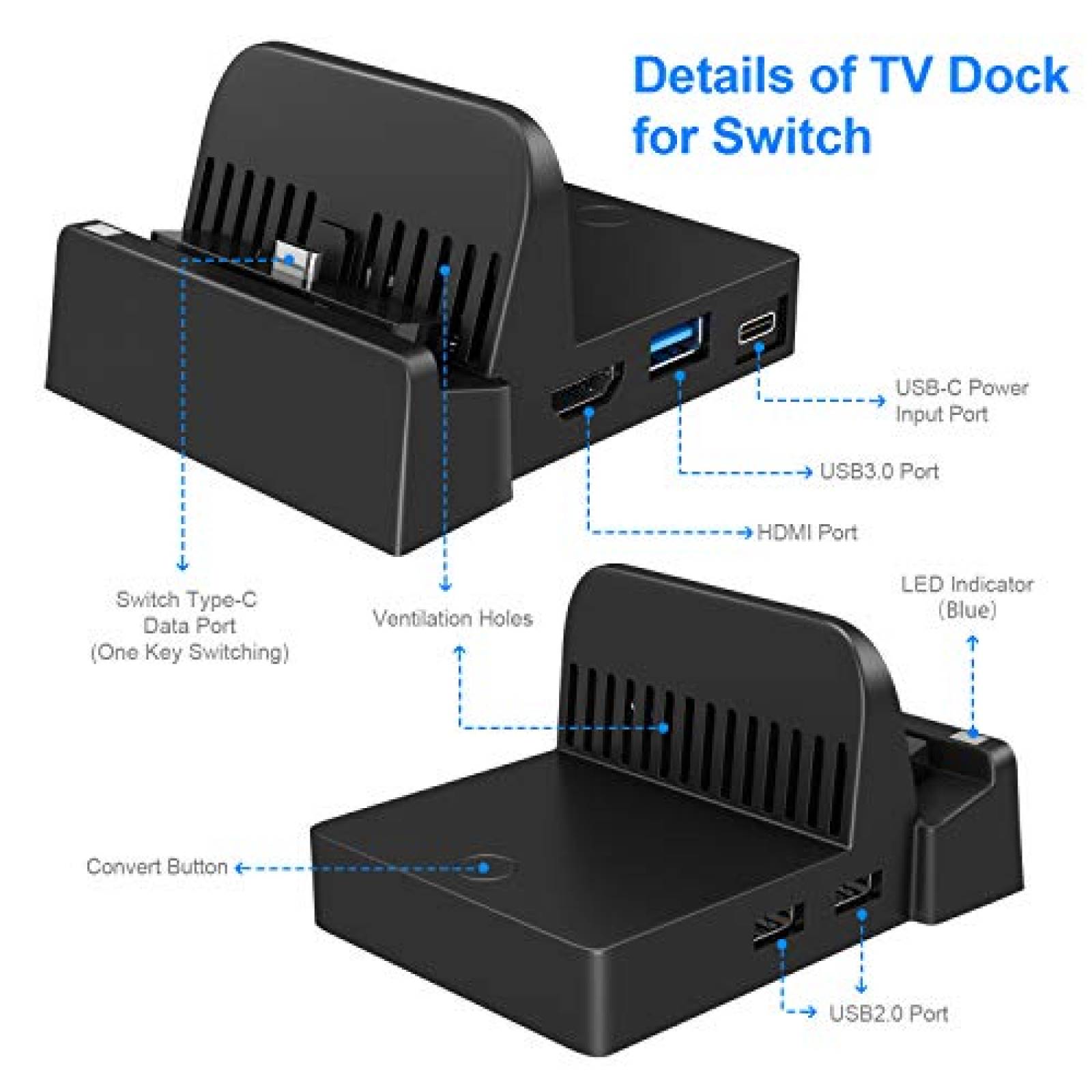 Base para Nintendo Switch Born for Mac Notebook 4K HDMI TV