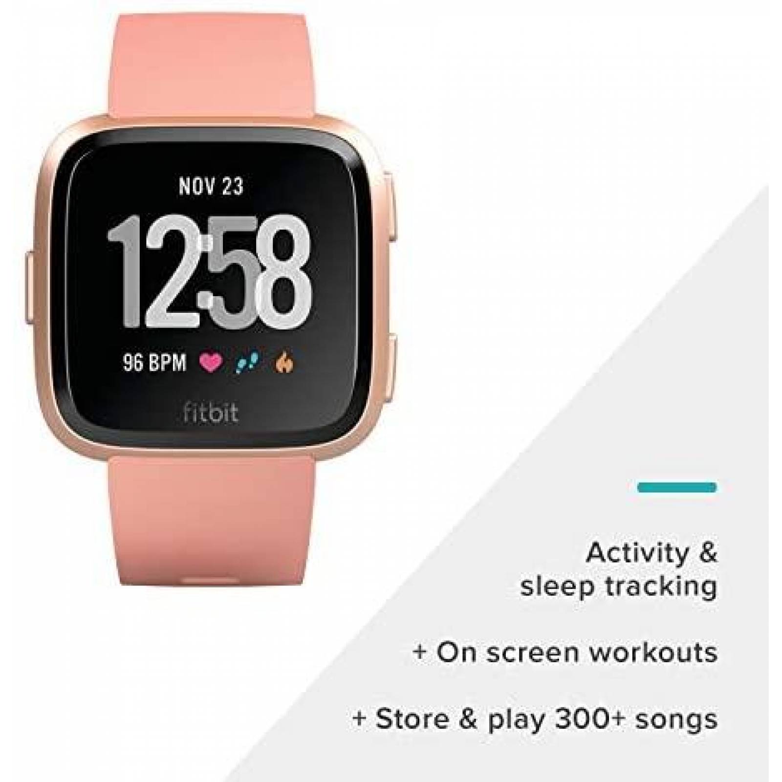 Smartwatch Fitbit Versa Bluetooth con GPS + Musica -Rosa