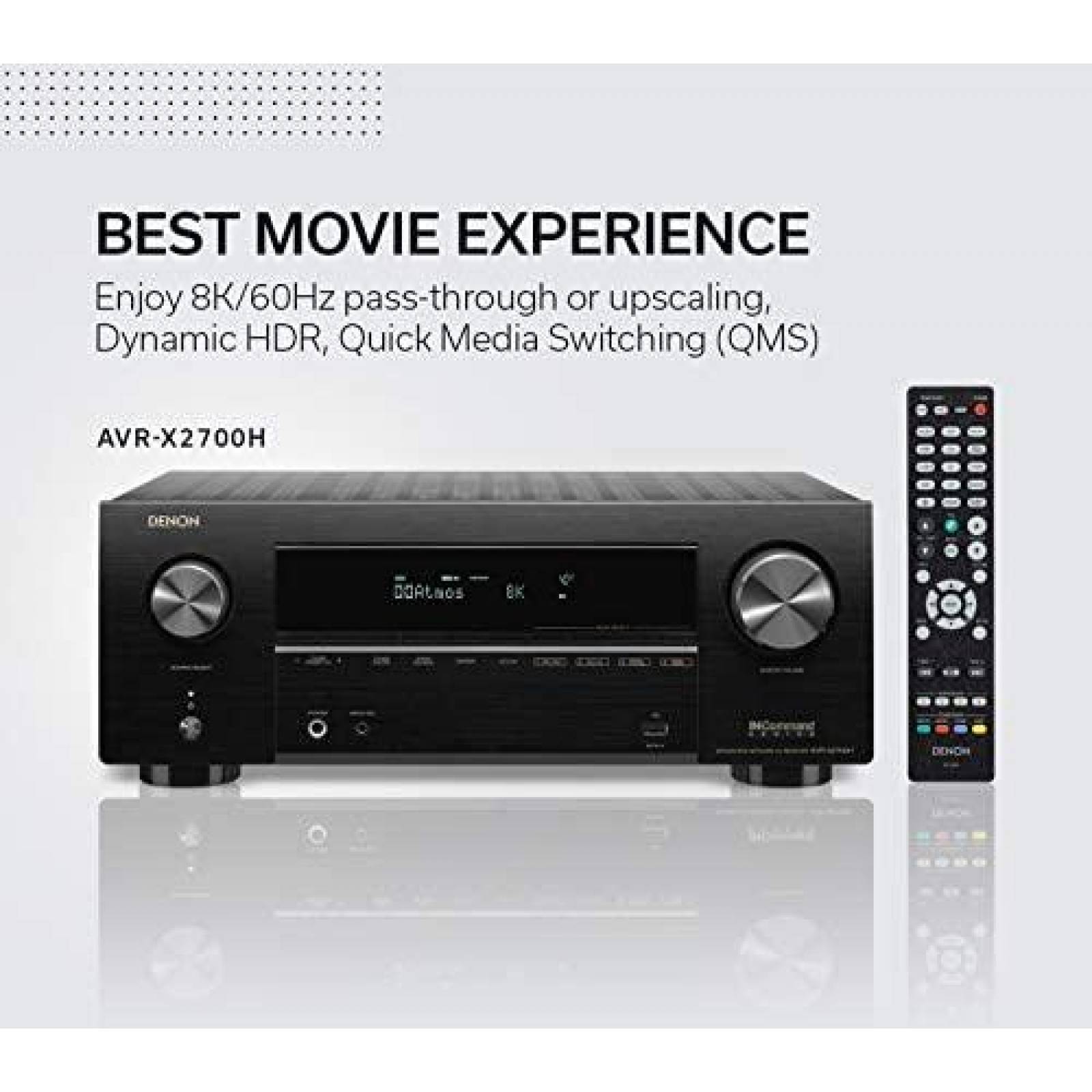 Receptor AV Denon AVRX2700H Ultra HD Compatible con Alexa
