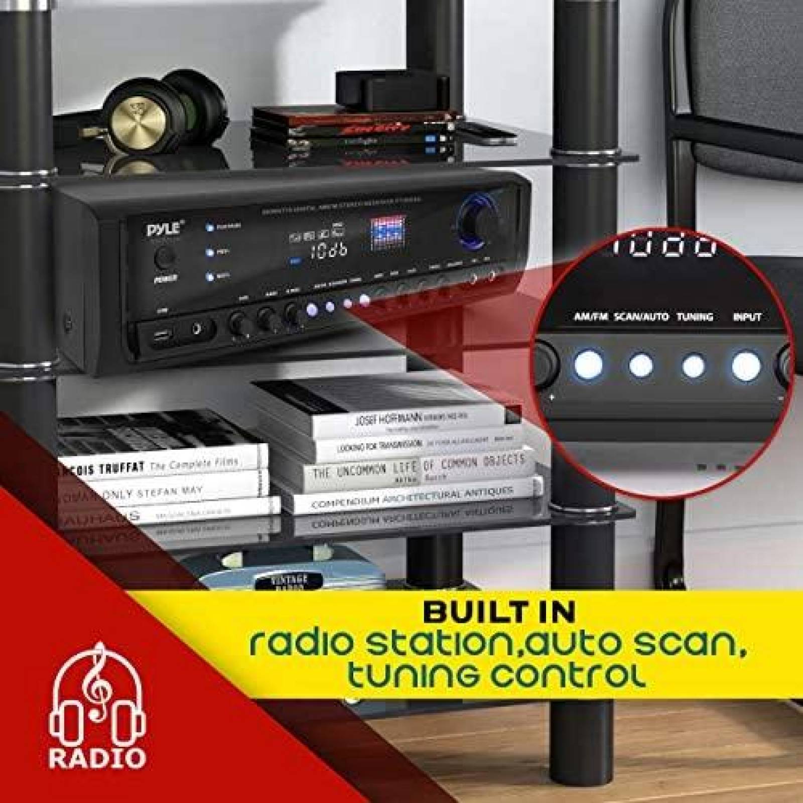 Amplificador De Audio Pyle PT390AU 300W Canales -Negro