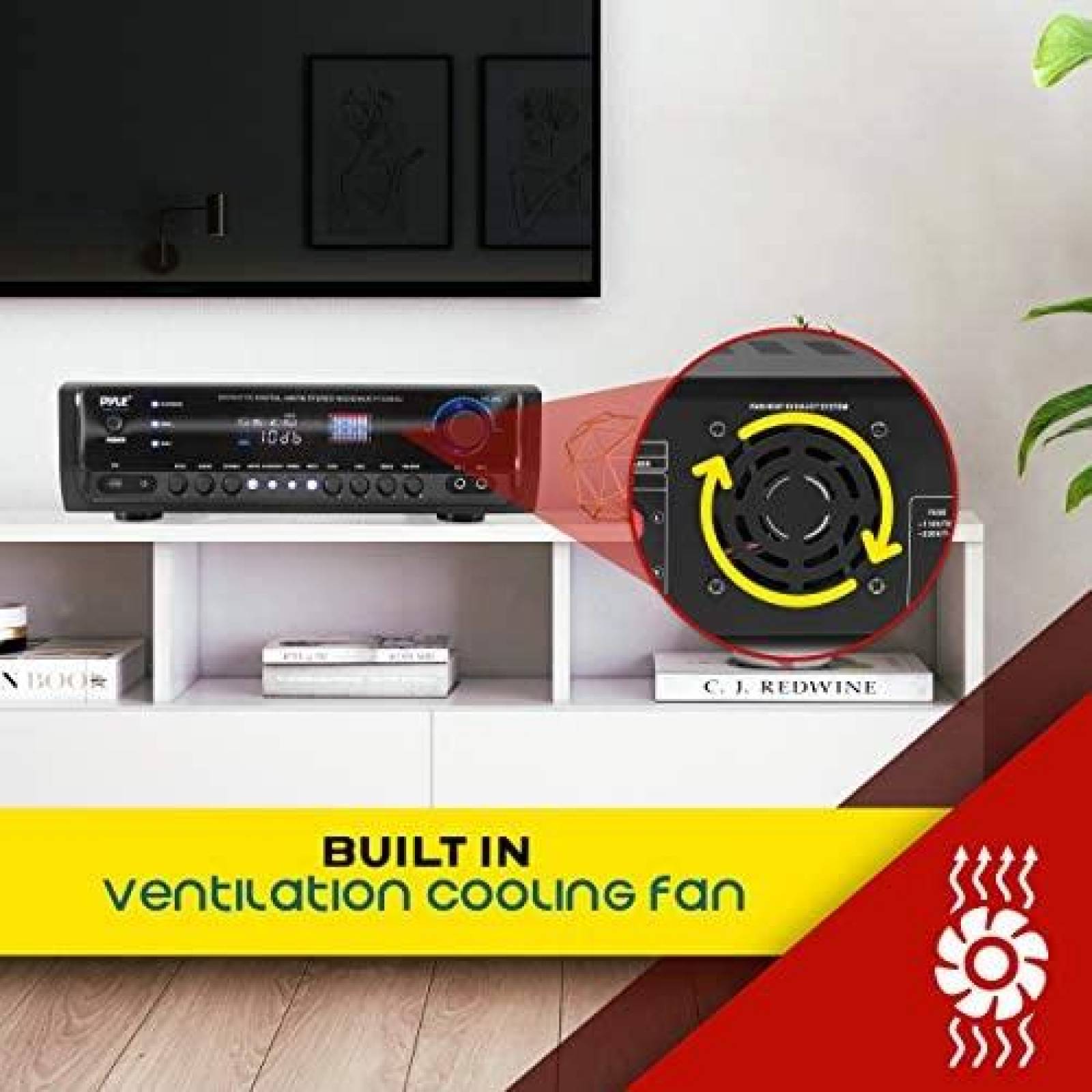 Amplificador De Audio Pyle PT390AU 300W 4 Canales -Negro