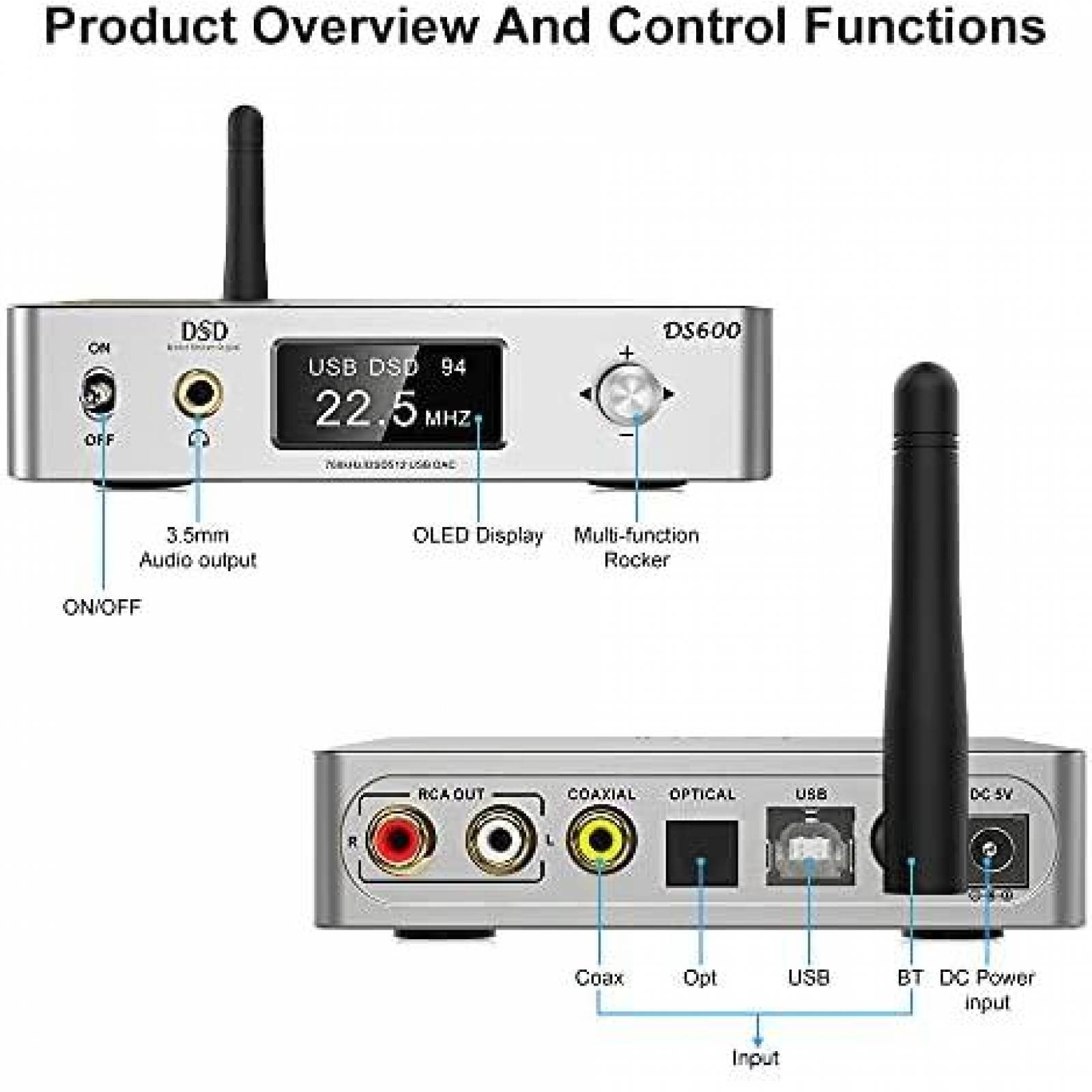 Decodificador DAC 1Mii Lavaudio DS600 Amplificador Audifonos