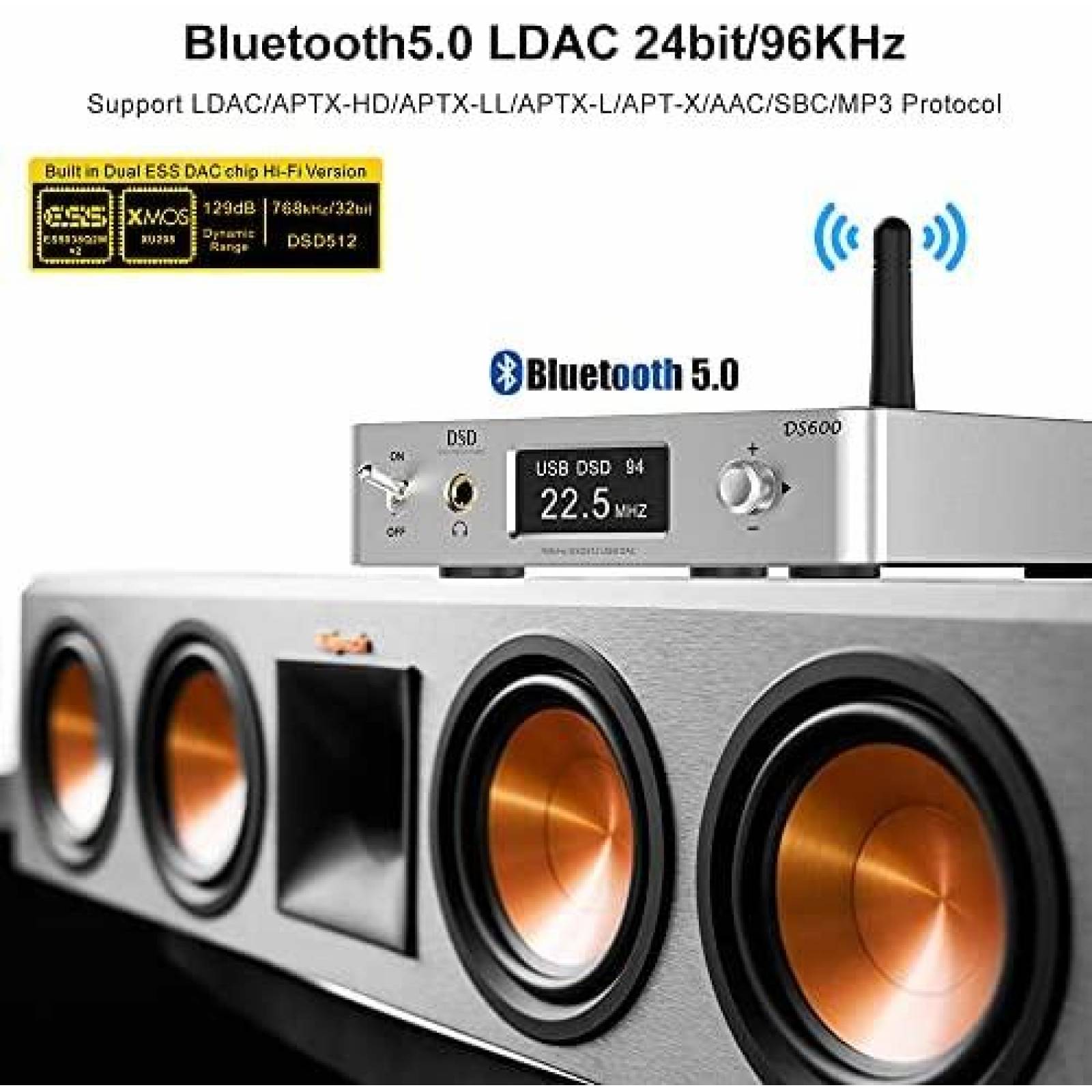 Decodificador DAC 1Mii Lavaudio DS600 Amplificador Audifonos