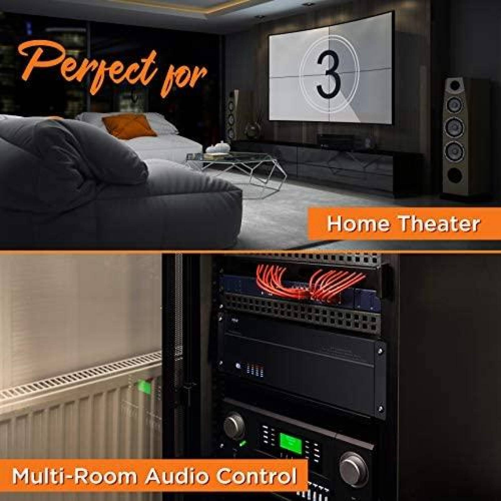 Amplificador Pyle PT8000CH 4 zonas 19" 800v control volumen