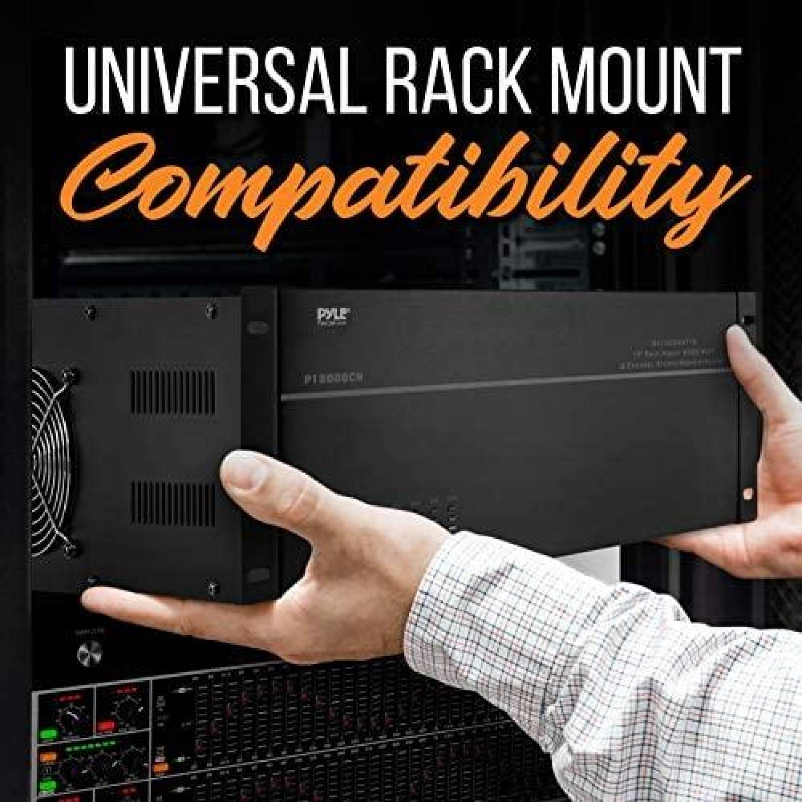 Amplificador Pyle PT8000CH 4 zonas 19" 800v control volumen