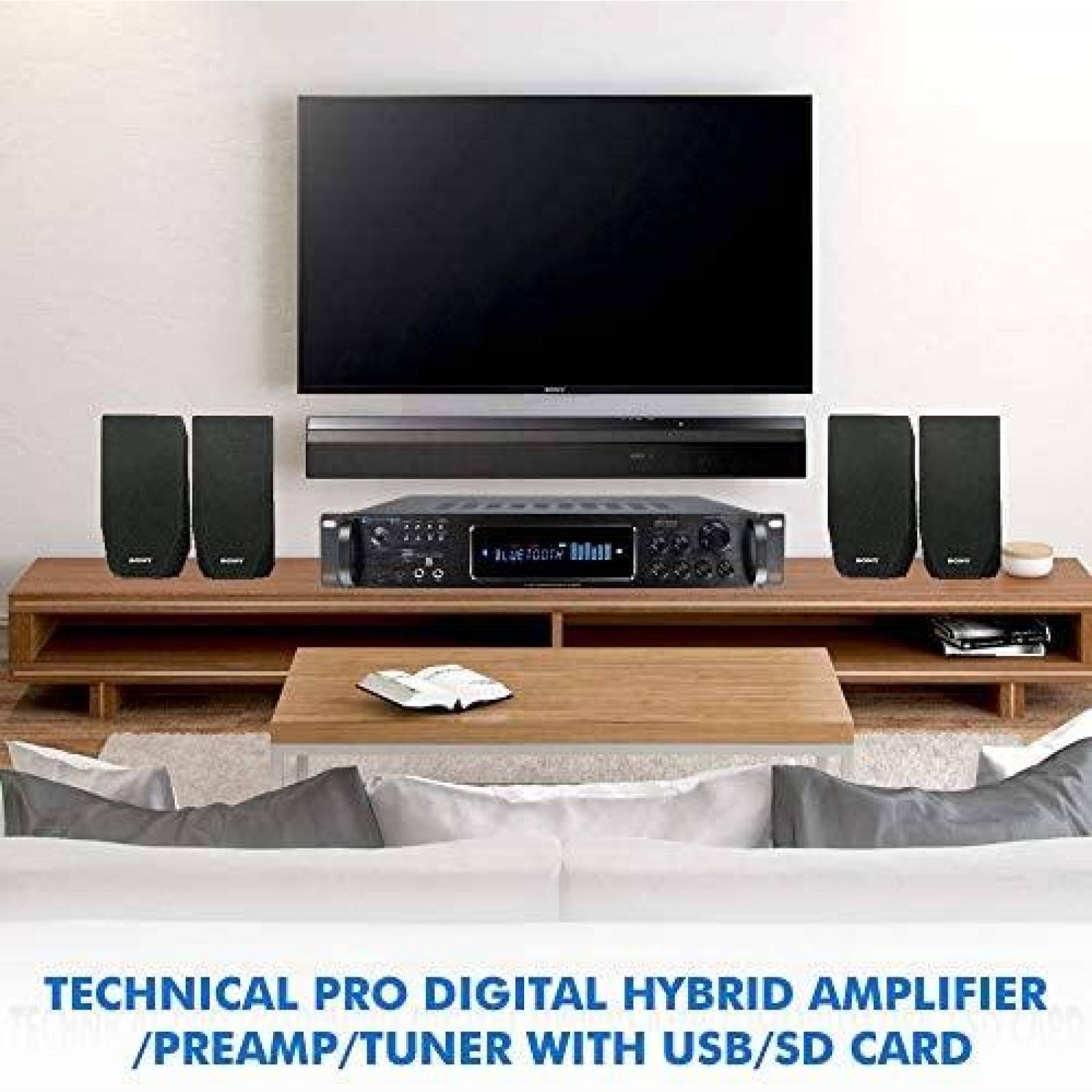 Amplificador Technical Pro 3500 Watts USB/SD -Negro