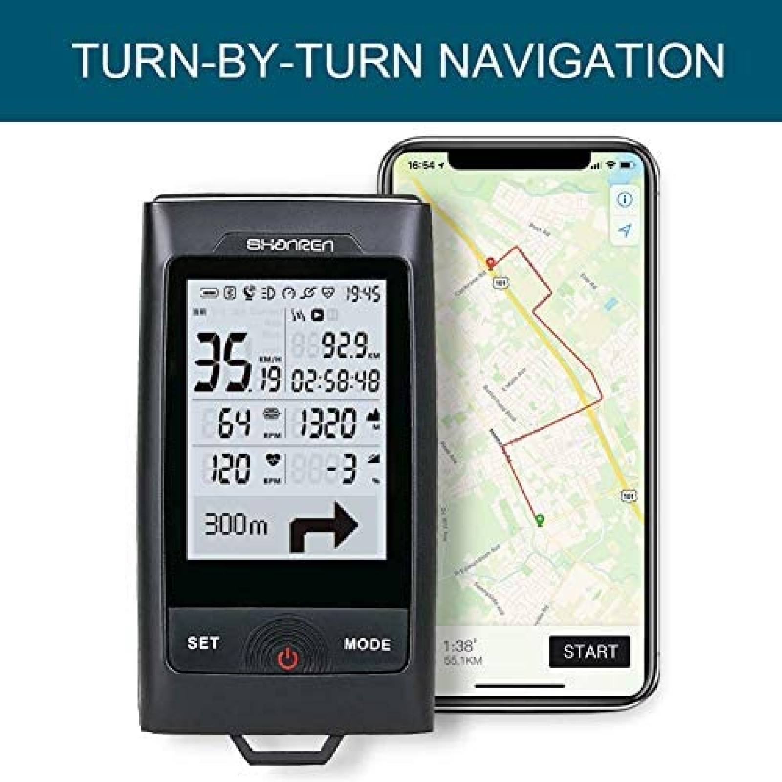 Computadora Para Bicicleta SHANREN Di-Pro GPS Velocimetro