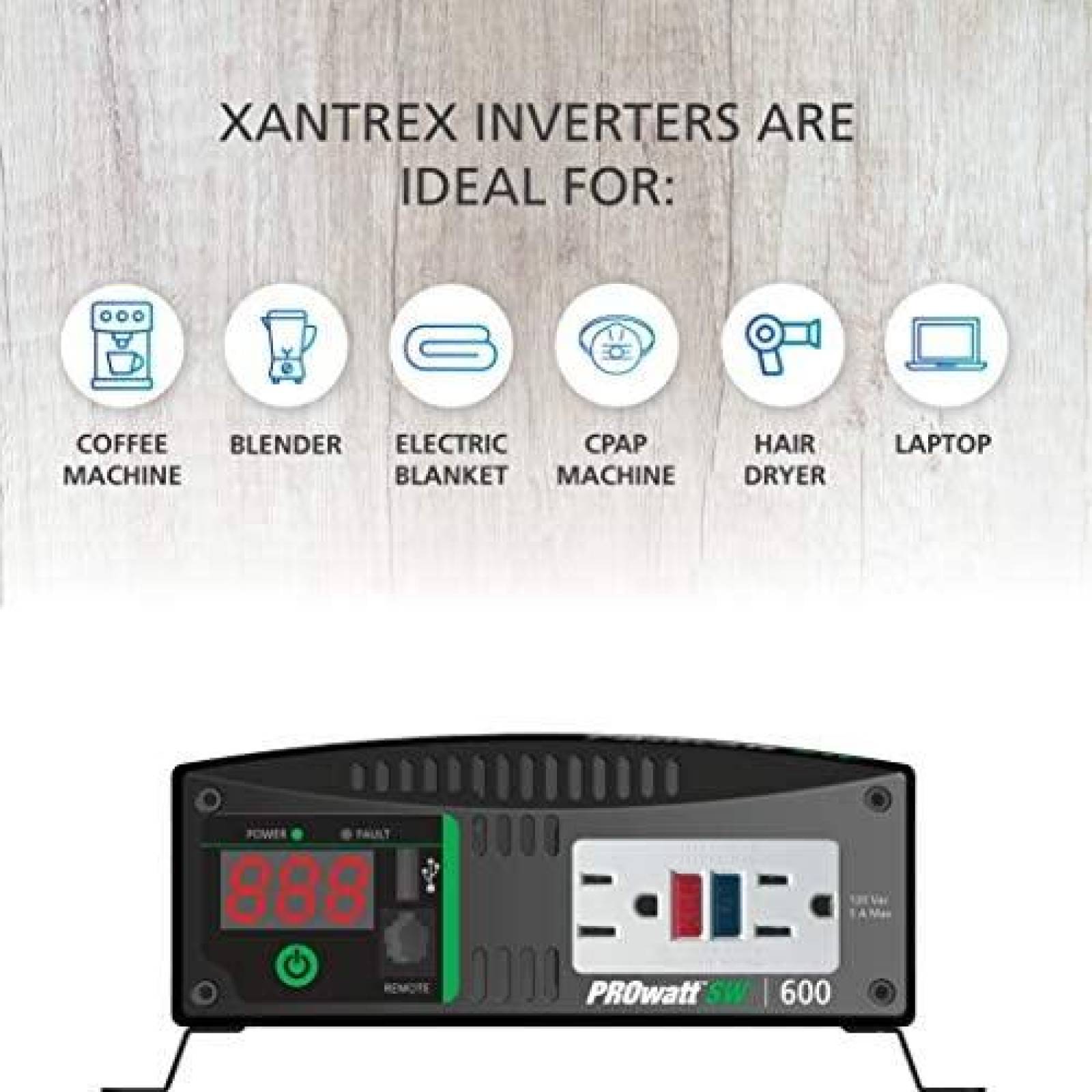 Inversor de Energia Xantrex Prowatt SW2000 2000W -Negro
