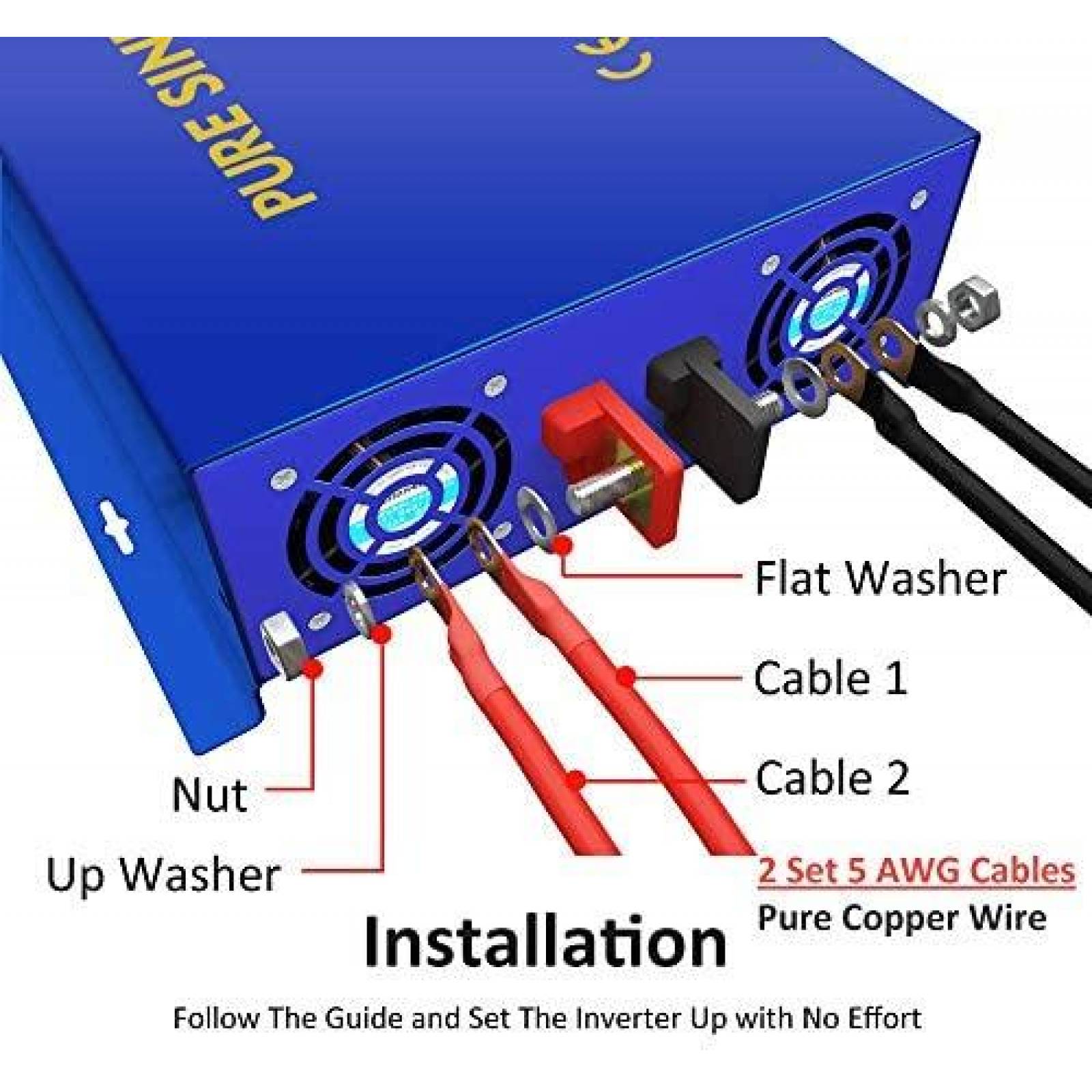 Transformador de Corriente XYZ INVT 2000 W 12V CC a CA 120V