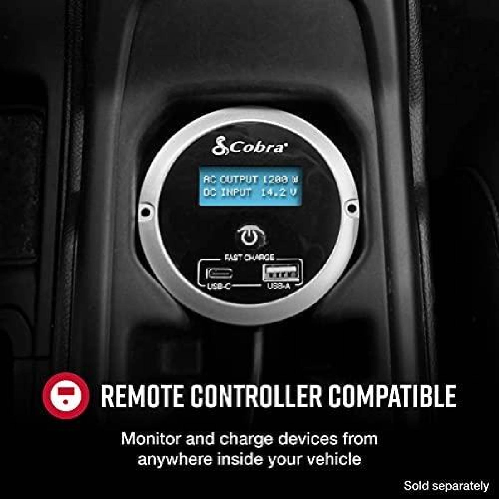 Inversor de Corriente Portatil Cobra CPI2500W -Plateado