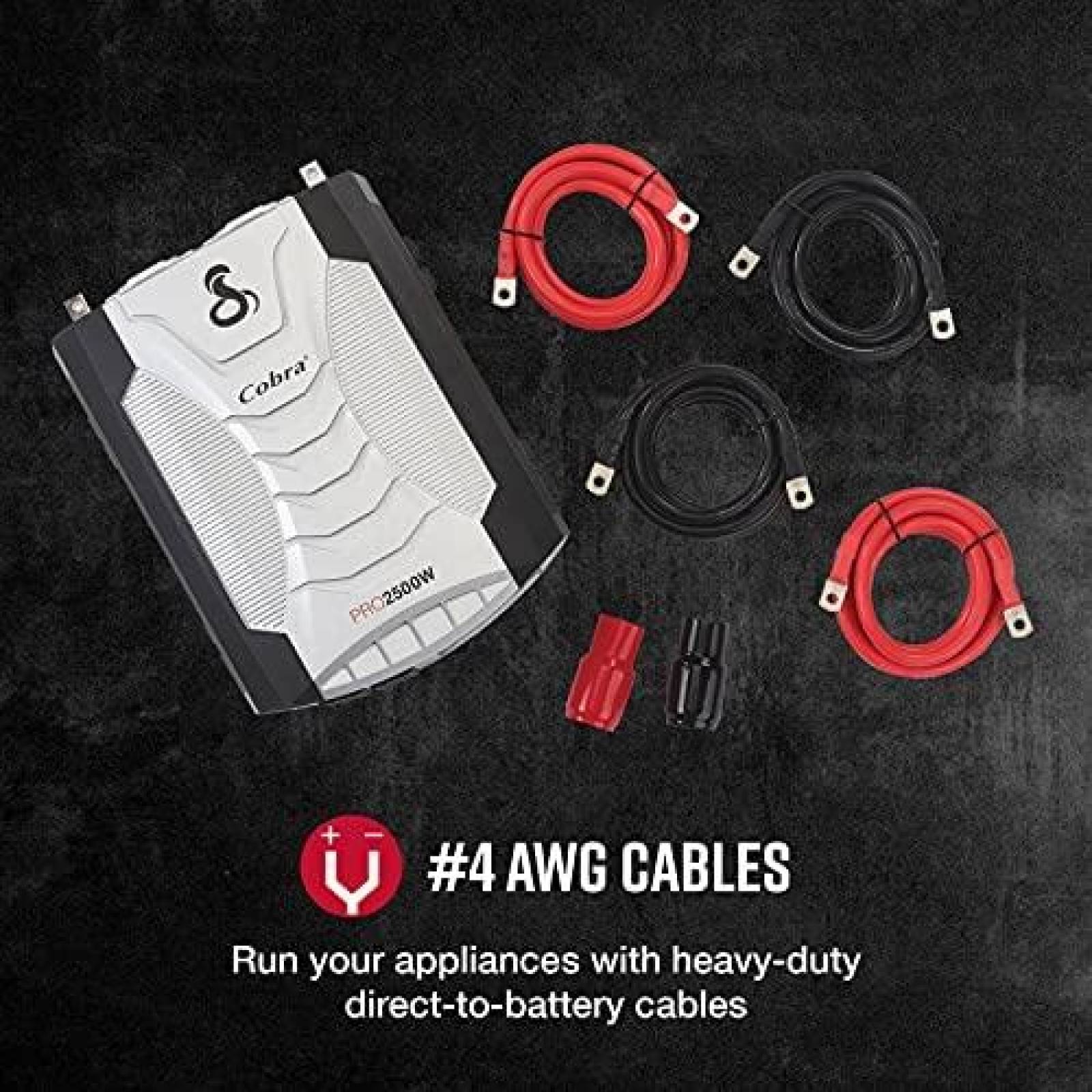 Inversor de Corriente Portatil Cobra CPI2500W -Plateado