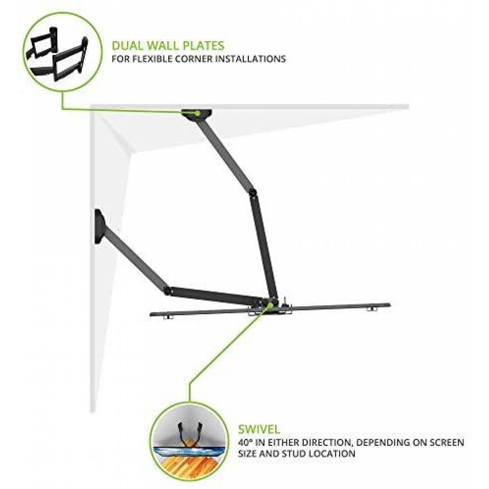 Soporte para televisor Kanto PDC650 para tv de 37" a 70"