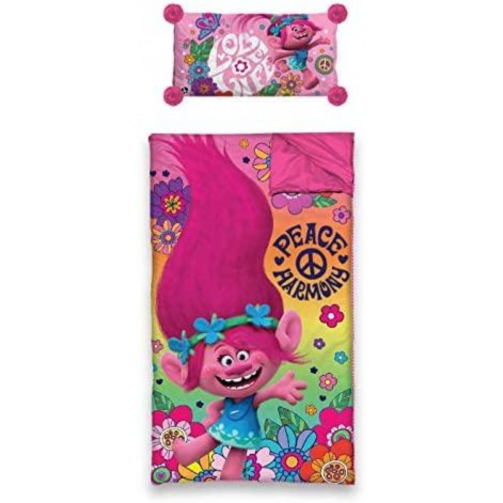 Bolsa de Dormir DreamWorks Diseo de Trolls de Nias -Rosa