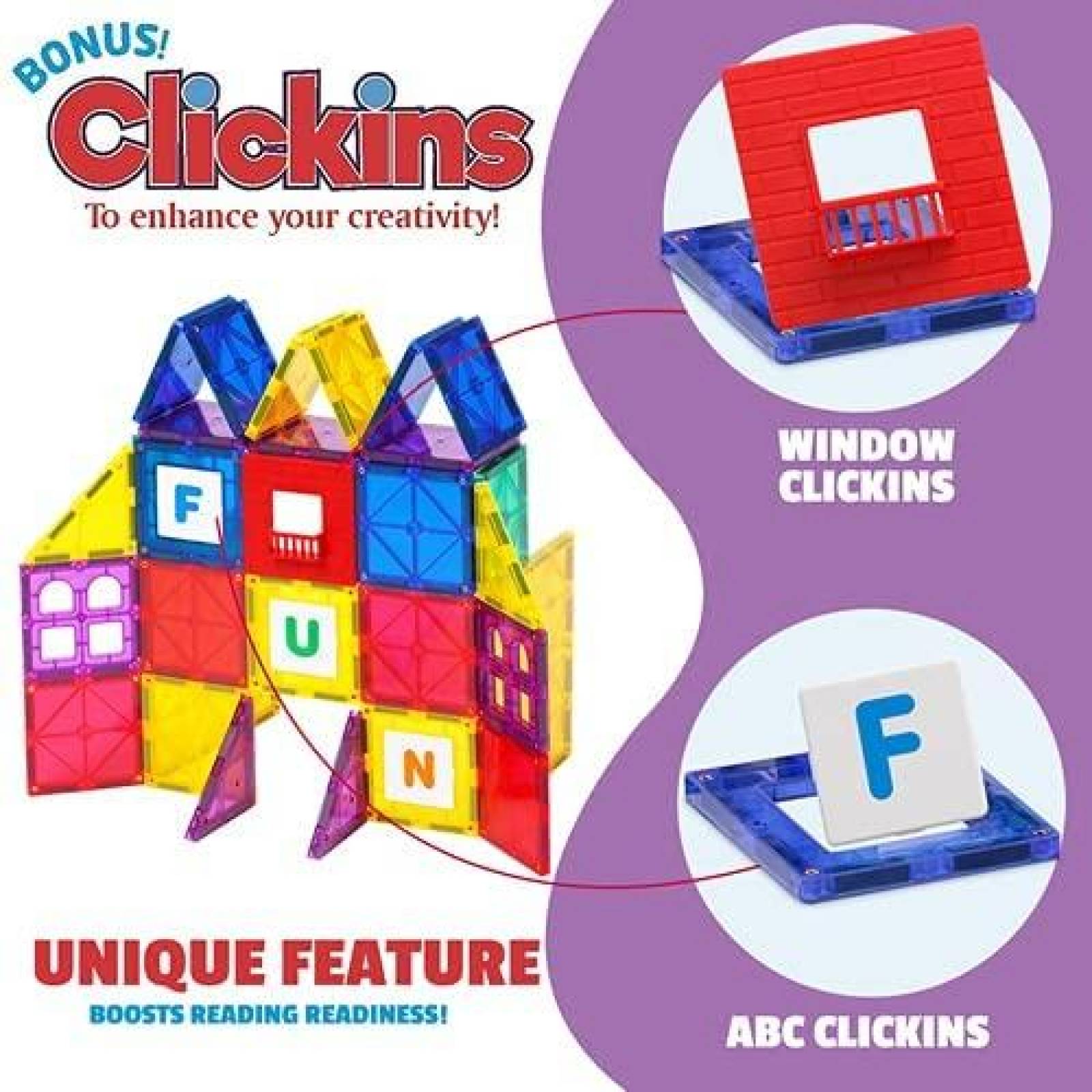 Juguete Armable Playmags Castillo de 100 Bloques de Colores