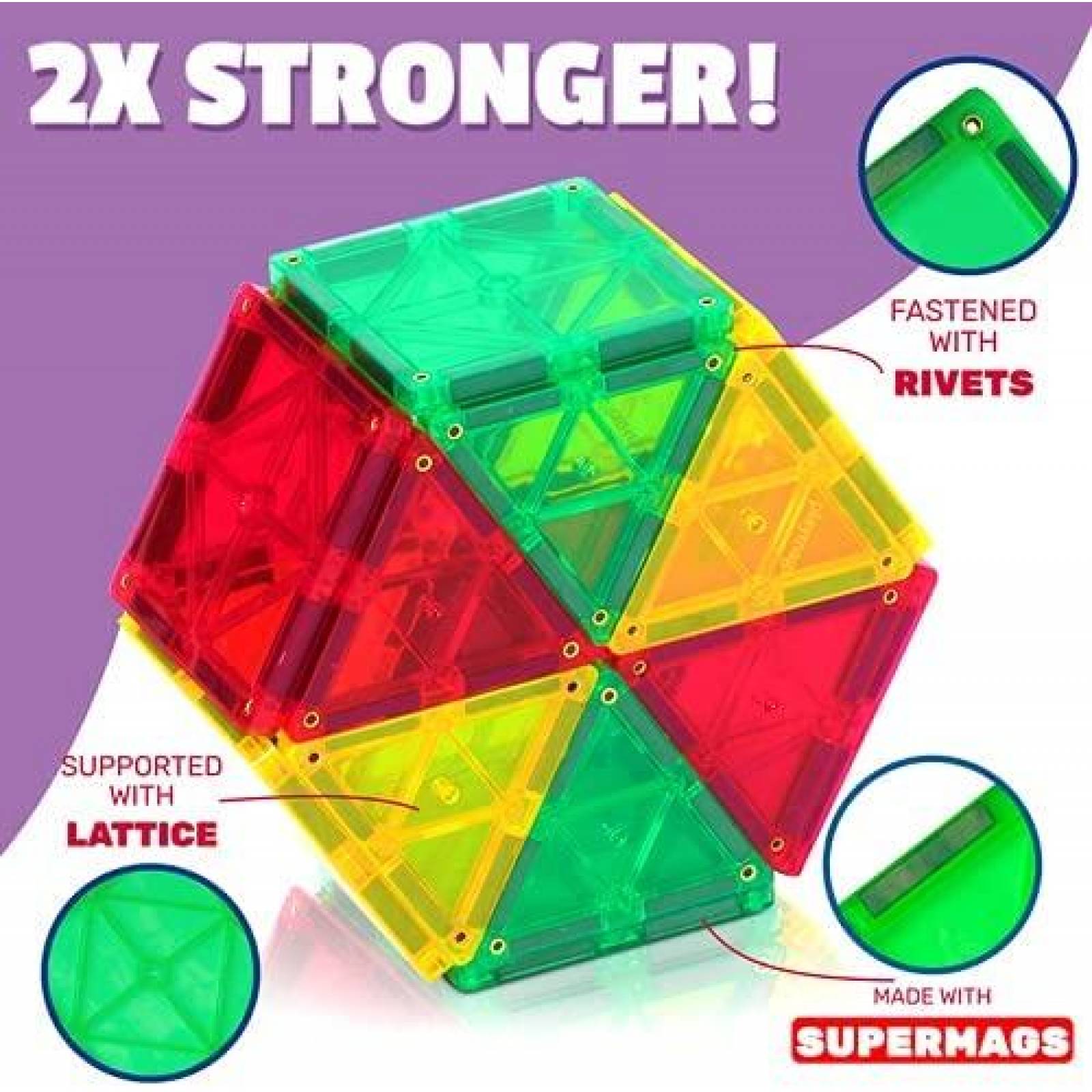 Juguete Armable Playmags Castillo de 100 Bloques de Colores