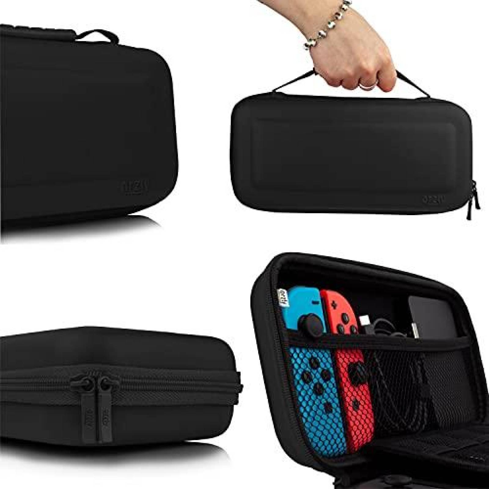 Estuche para Nintendo Switch Orzly Diseo Protector -Negro