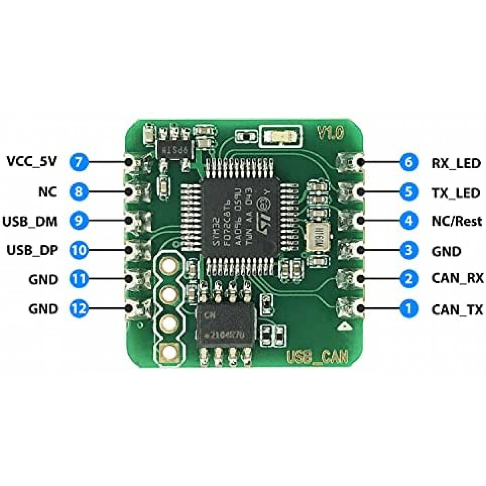 Modulo Convertidor innomaker USB-CAN para Raspberry -Verde
