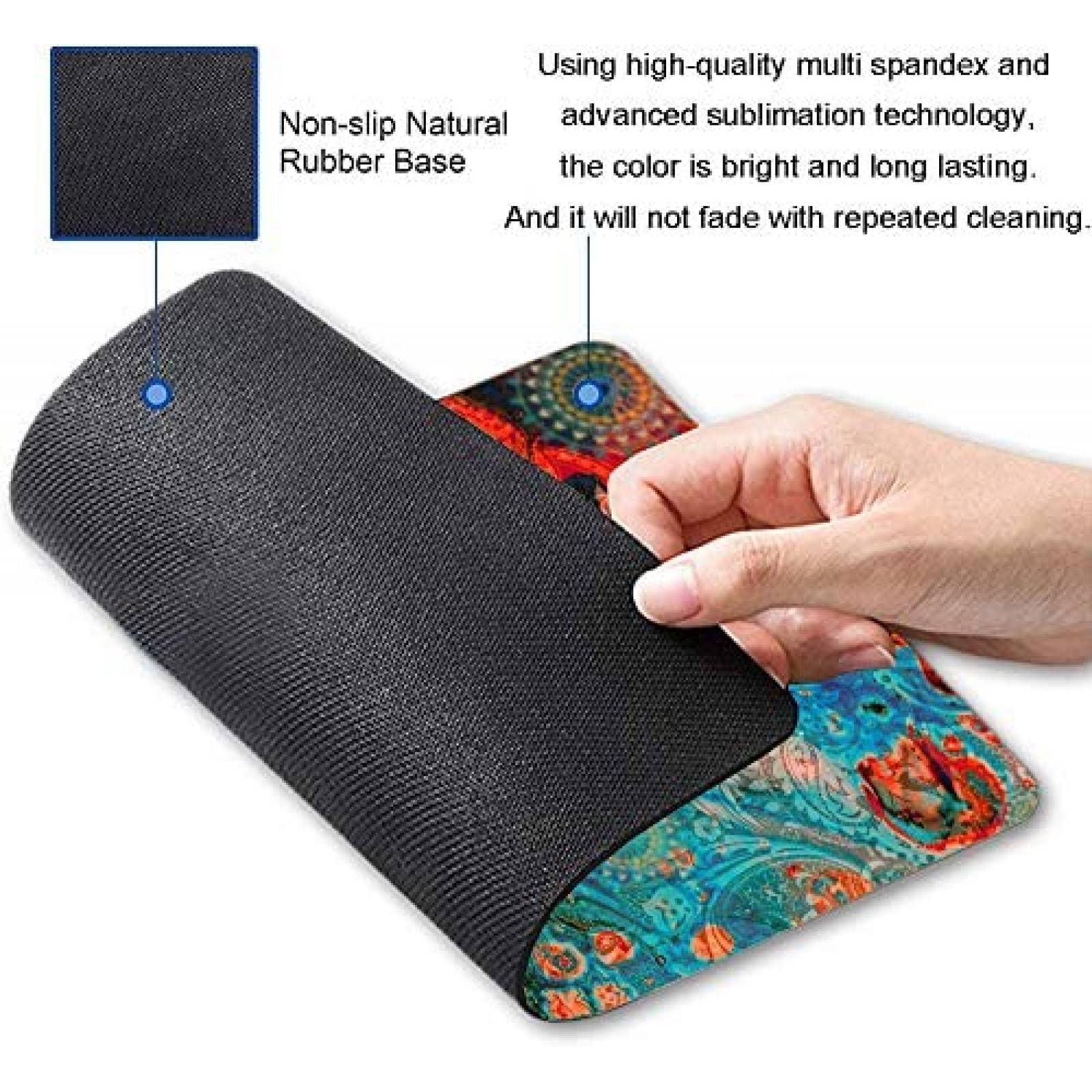 Mouse Pad DUADELI 9.5" x 7.9" x 0.12" -Mandala Colorido