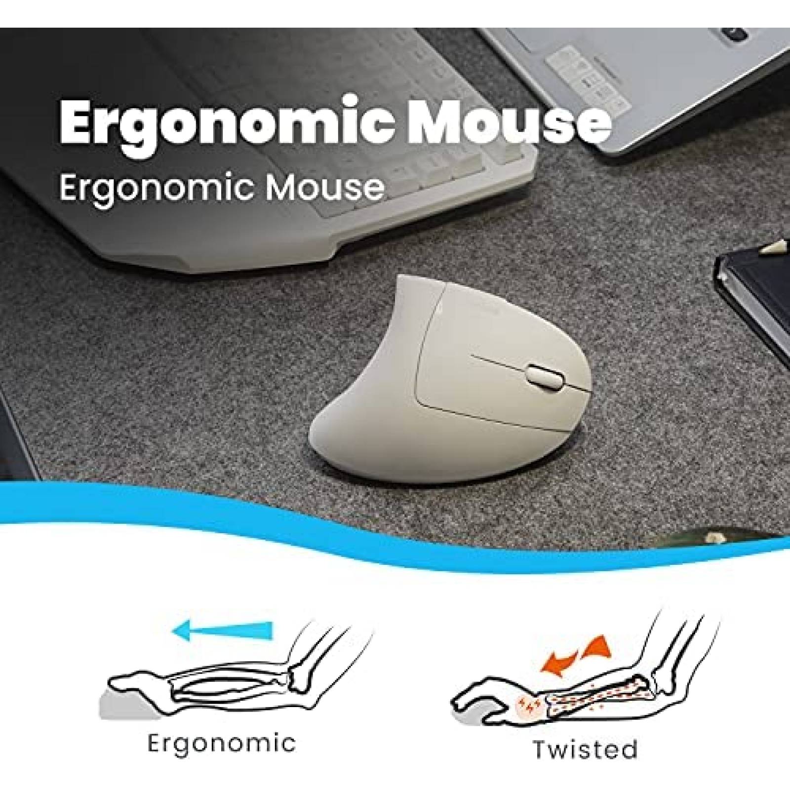 Mouse Perixx PERIMICE-713W vertical ergonomico inalambrico