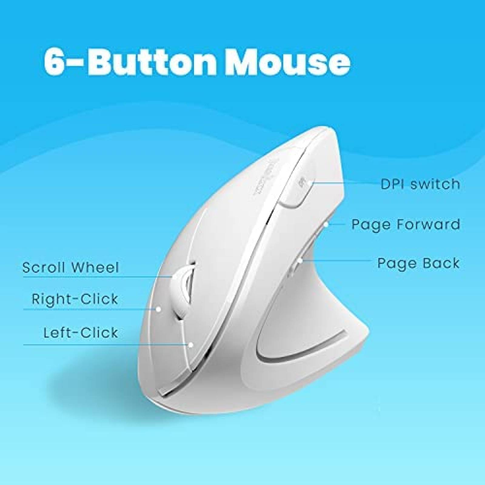 Mouse Perixx PERIMICE-713W vertical ergonomico inalambrico