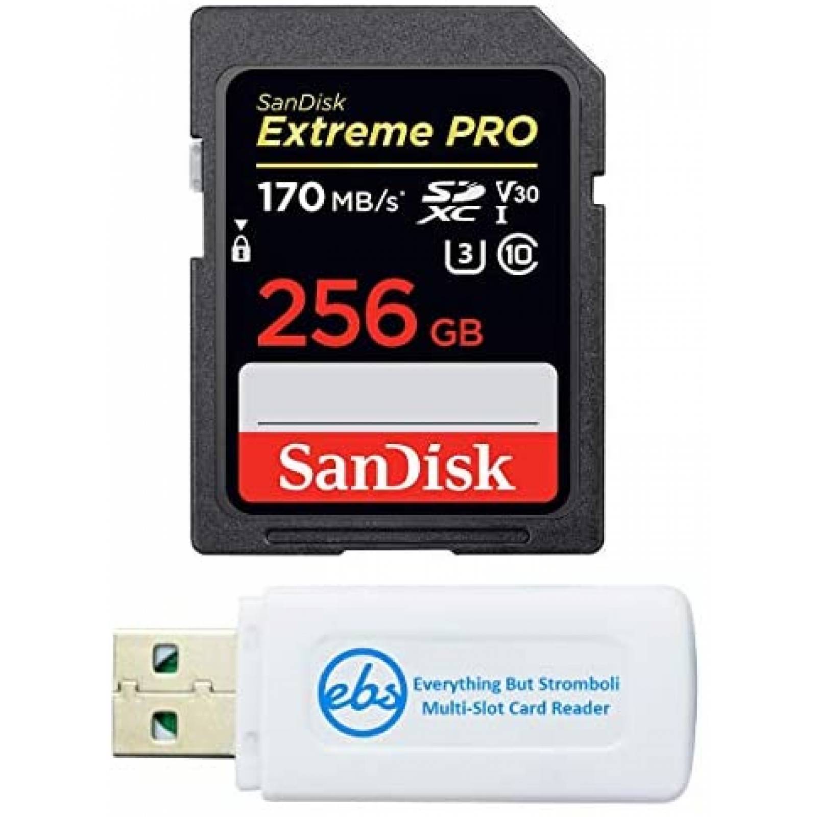 Tarjeta MicroSD SanDisk Extreme Pro 256GB con Lector -Negro