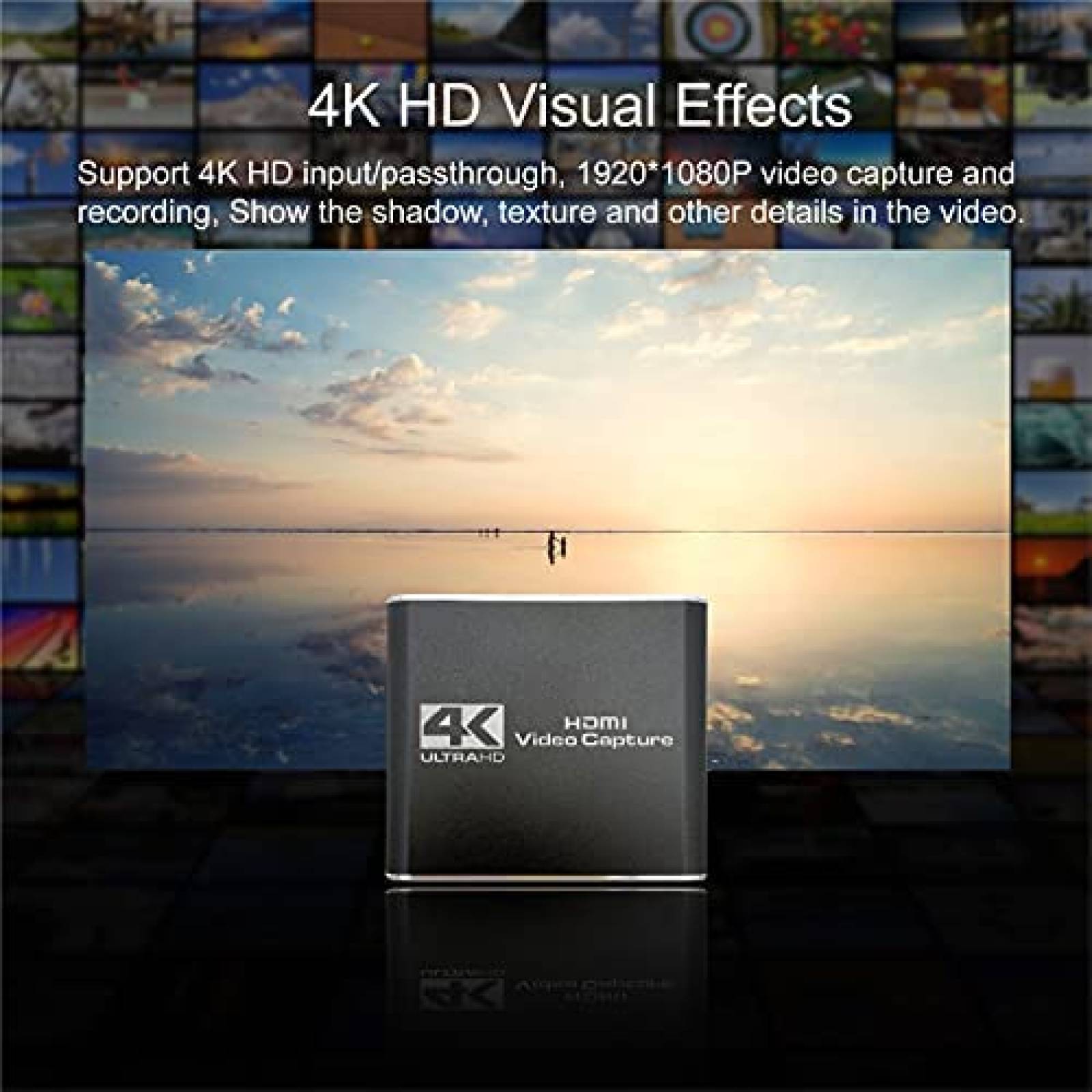 Capturadora de Video MISS FIRE 4K HDMI USB 3.0 -Negro