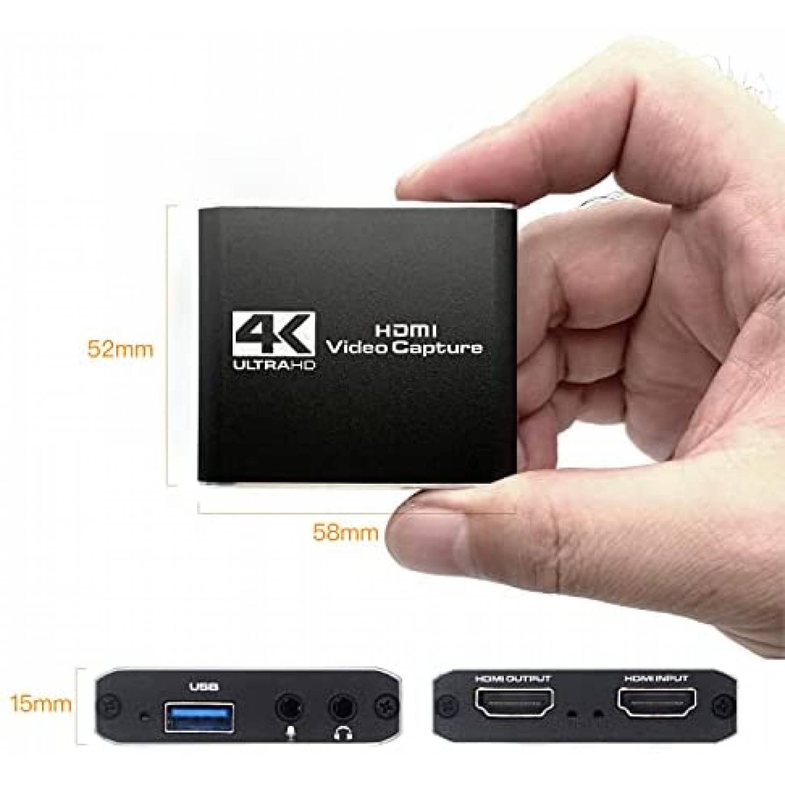 Capturadora de Video MISS FIRE 4K HDMI USB 3.0 -Negro