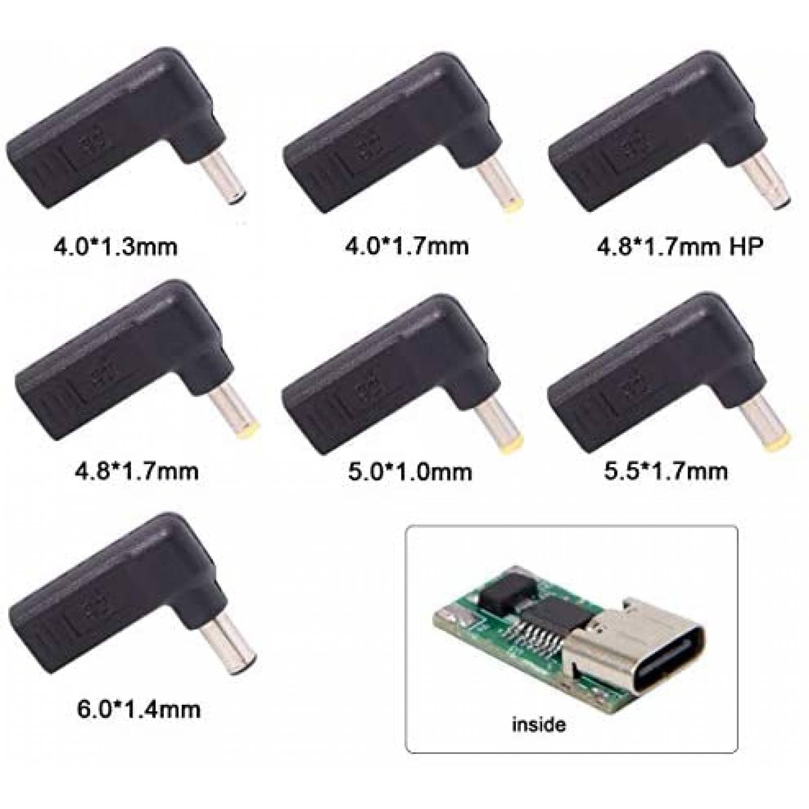 Adaptador cablecc de USB C a DC de 19V 4.0x1.7mm -Negro