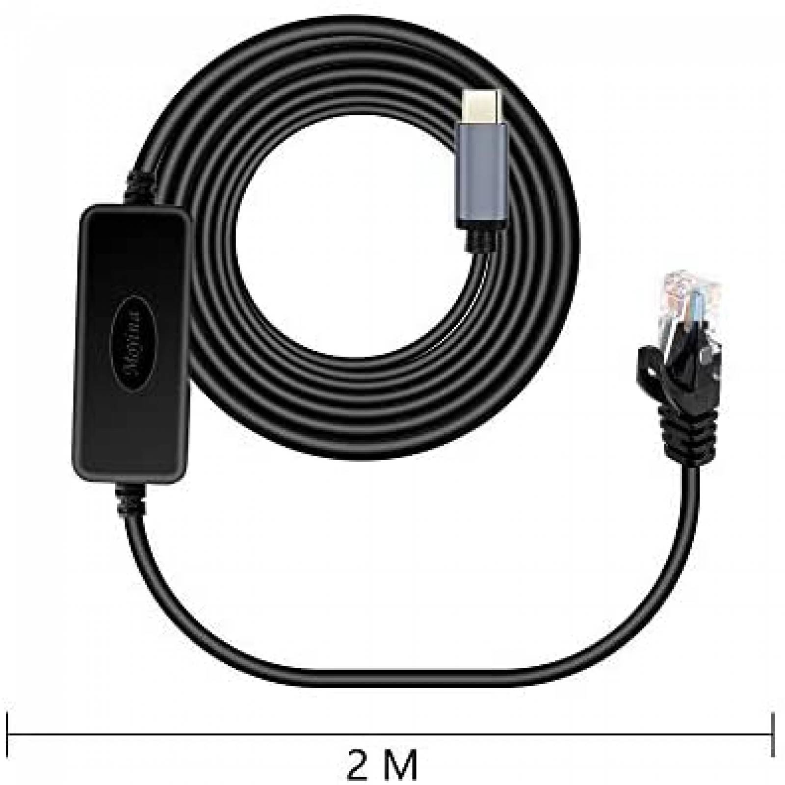 Adaptador Web Moyina USB C a RJ45 Gigabit Ethernet -Negro