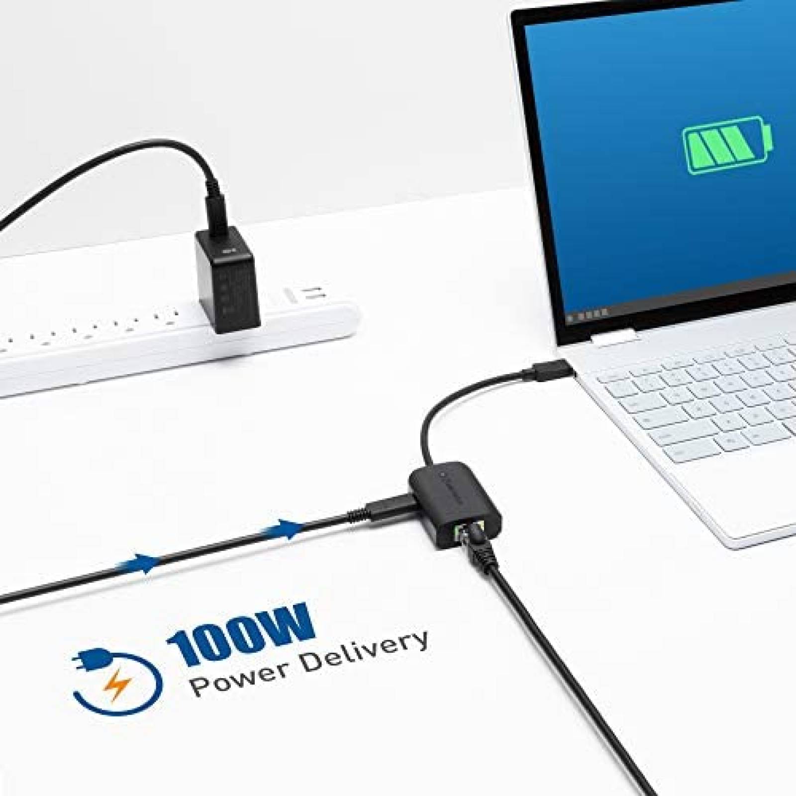 Cable Cable Matters USB-C A Gigabit Ethernet 100W -Negro