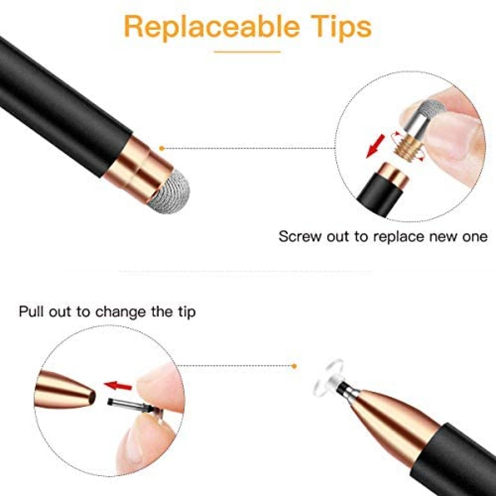 Lapiz digital MEKO Universal 2 en 1 compatible -Negro