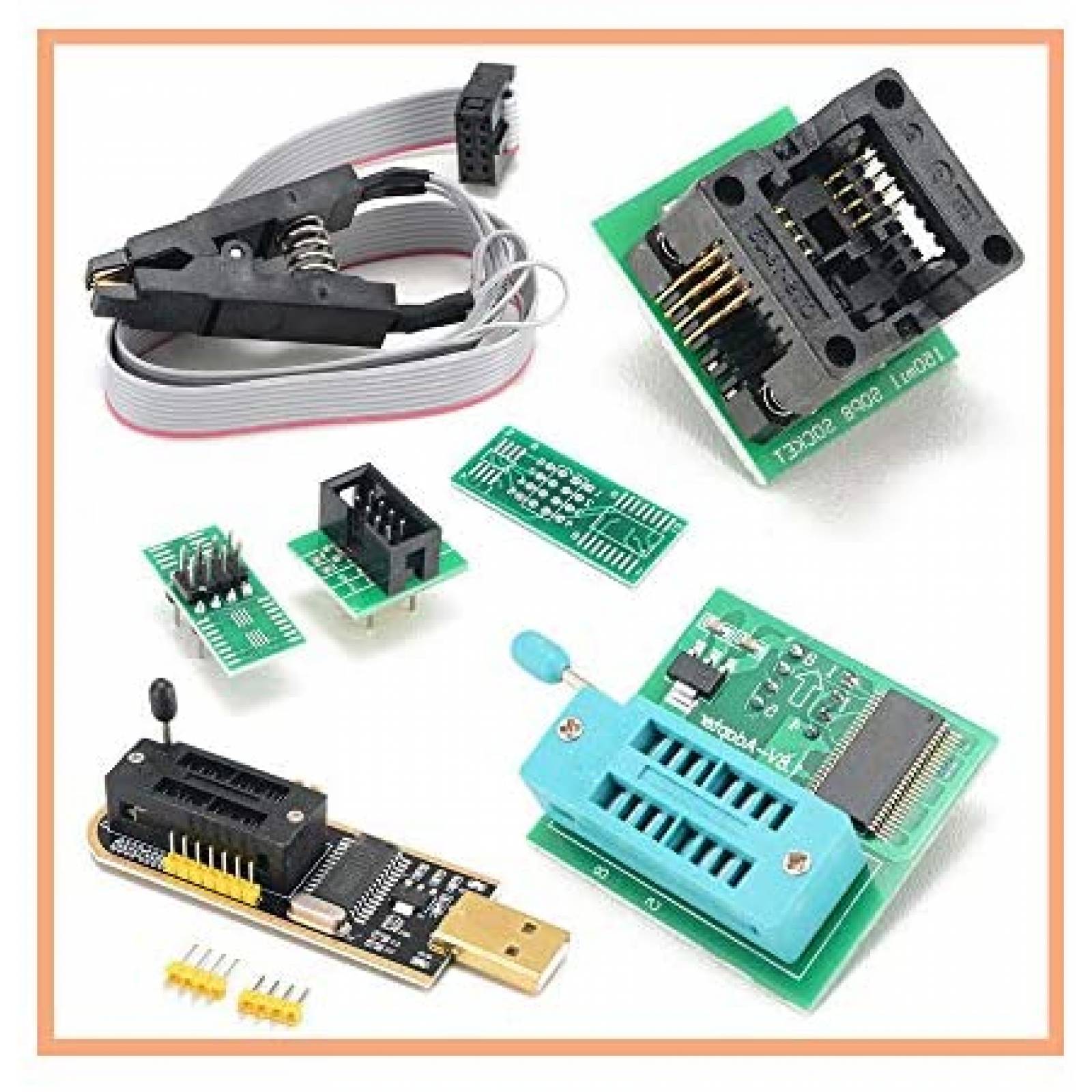 Programador USB KOOBOOK CH341A Chip USB 25 series -Verde