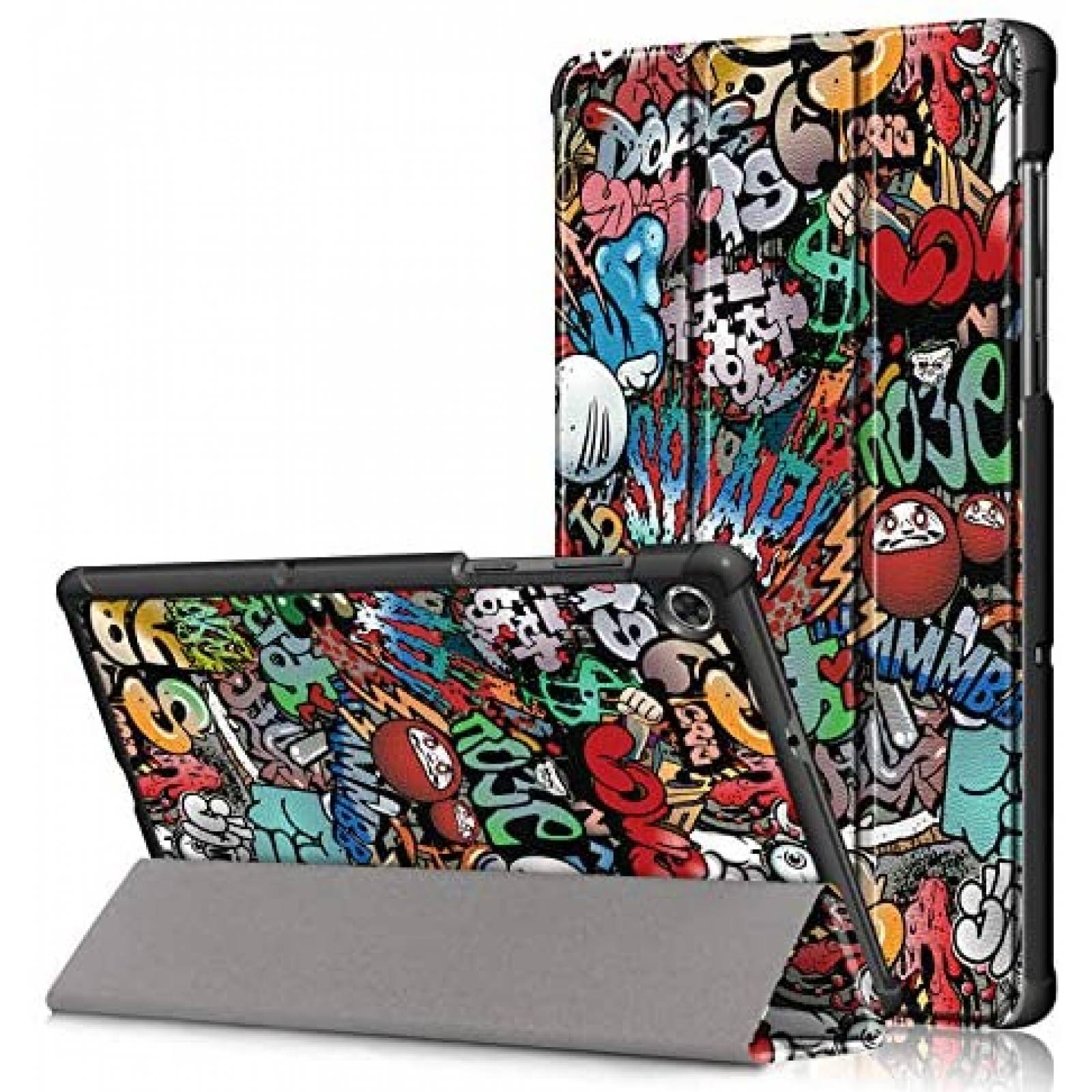 Funda Gylint Para Lenovo Tab M10 HD Diseño Graffiti -Negro
