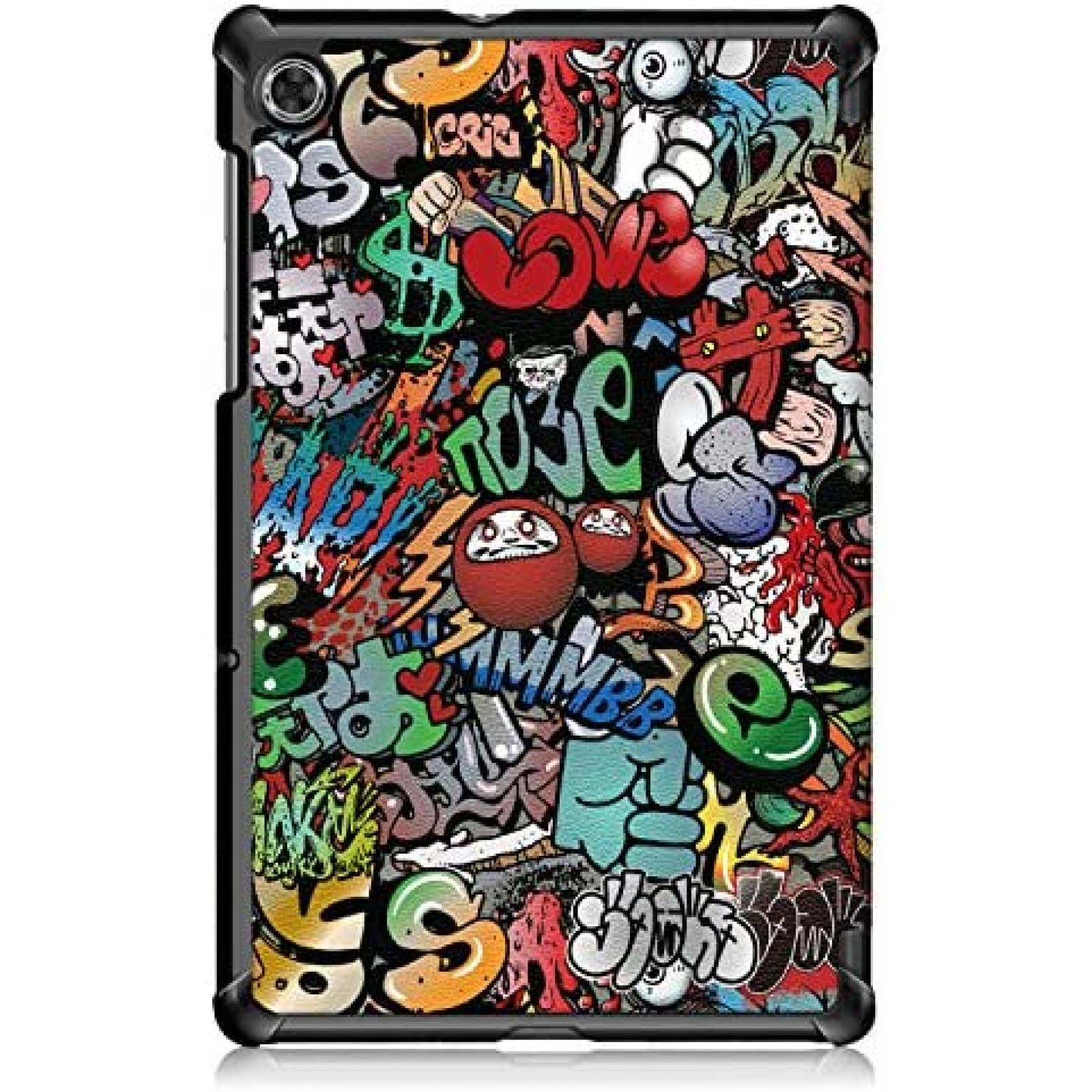 Funda Gylint Para Lenovo Tab M10 HD Diseño Graffiti -Negro
