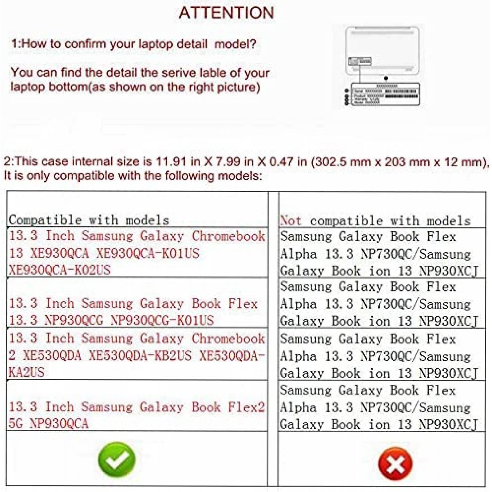 Funda Maletin LiuShan para Galaxy Chromebook 13 13'' -Negro