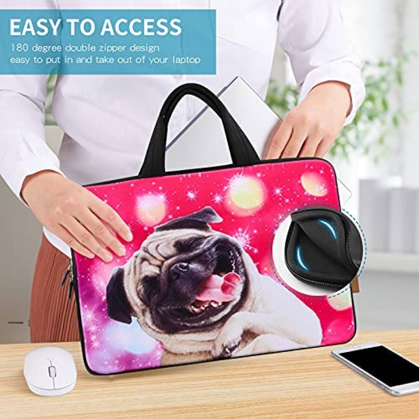 Funda para Laptop AUPET HS02 11.6'' Neopreno Ligero -Rosa