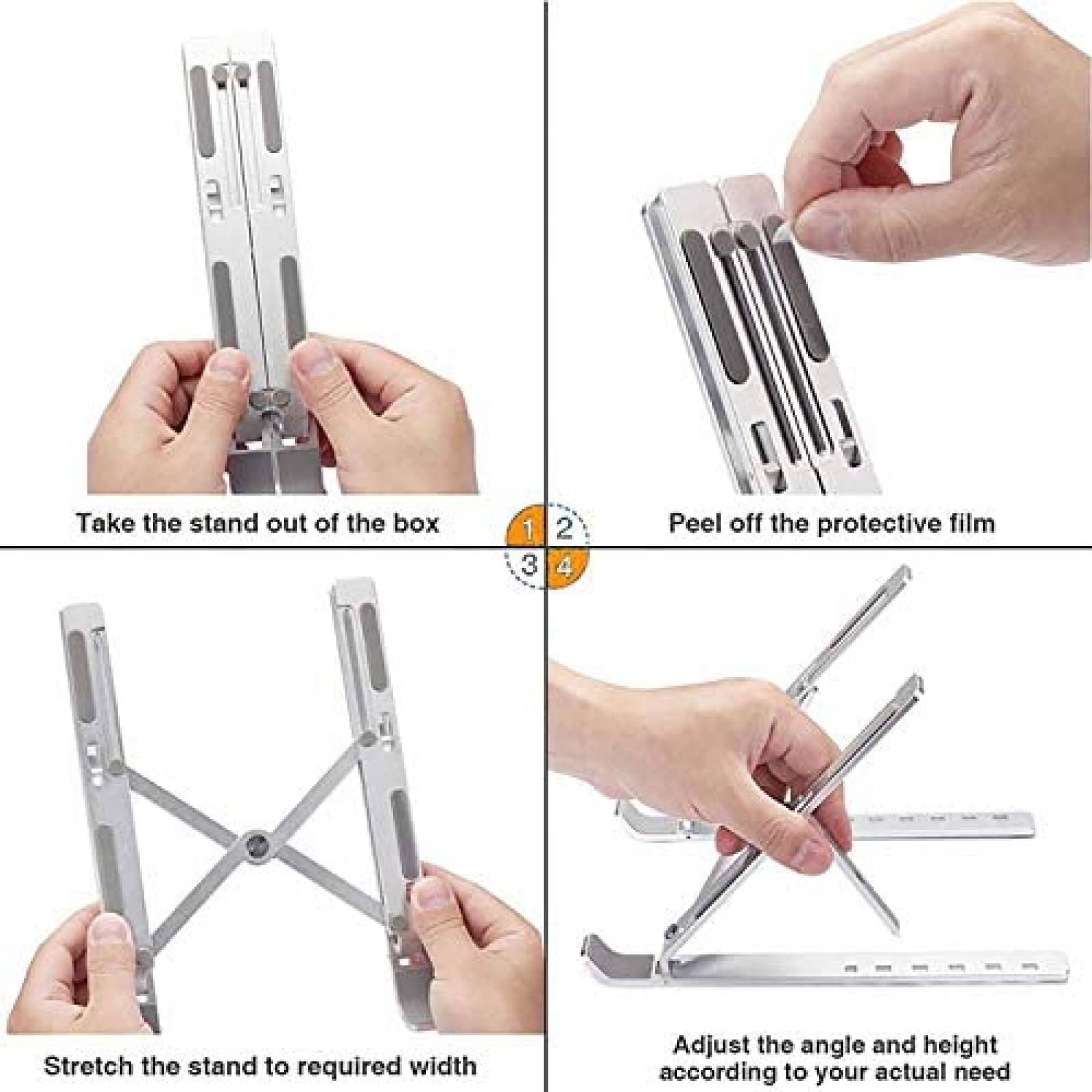 Soporte para Laptop LIENS 10 a 15.6'' Plegable -Plateado